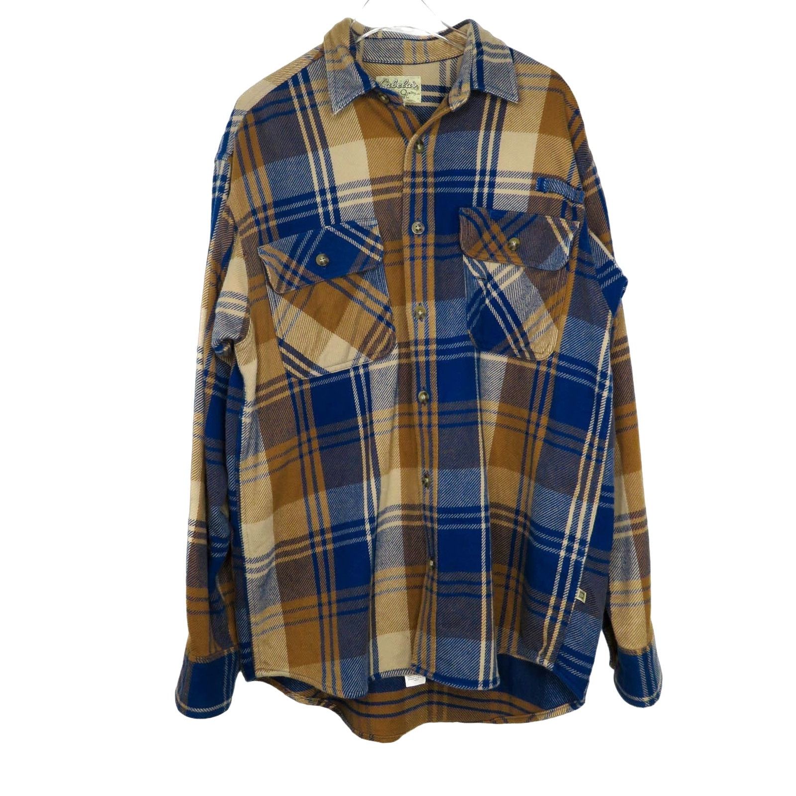Cabelas Cabela's Yellow & Blue Flannel Button Down Shirt Medium Size US M / EU 48-50 / 2 - 1 Thumbnail