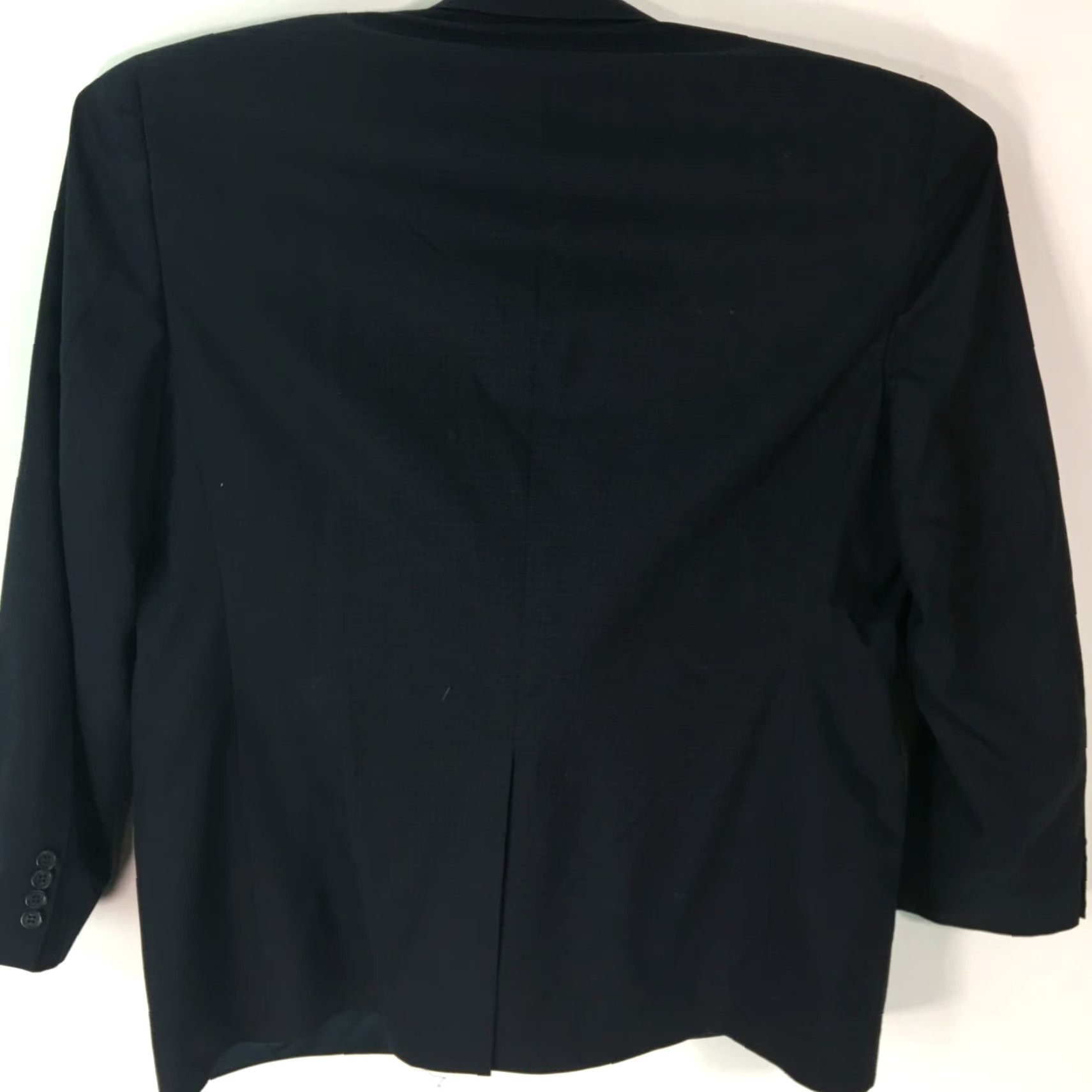Bill Blass Bill Blass Men's Black Plaid Blazer Suit Jacket Size 46R - Regular Fit, Long Sleeve, Casual/Formal Size US XXL / EU 58 / 5 - 2 Thumbnail