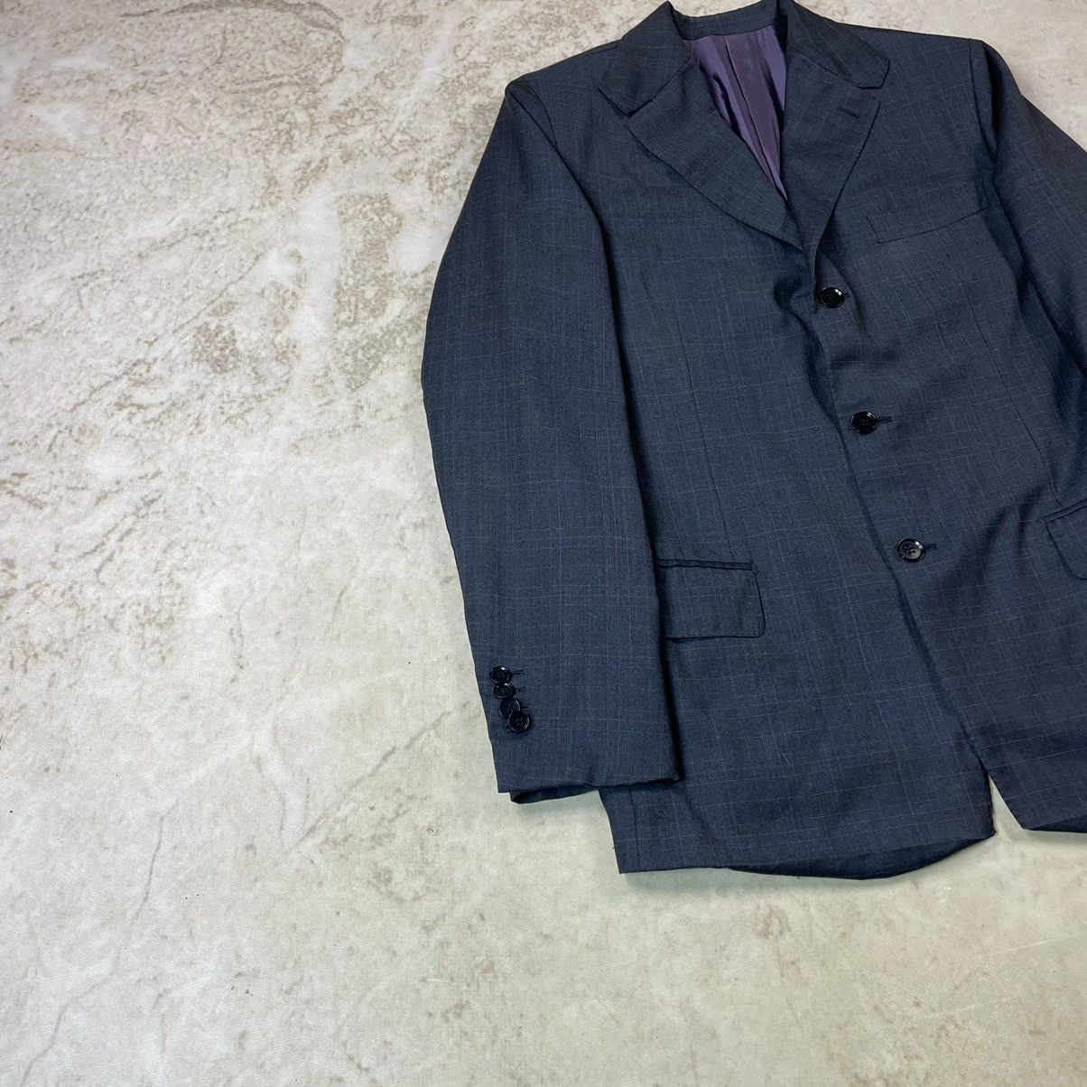 Isaia ISAIA Napoli Base E Wool Handmade Single Breasted Blazer Size 54R - 3 Thumbnail