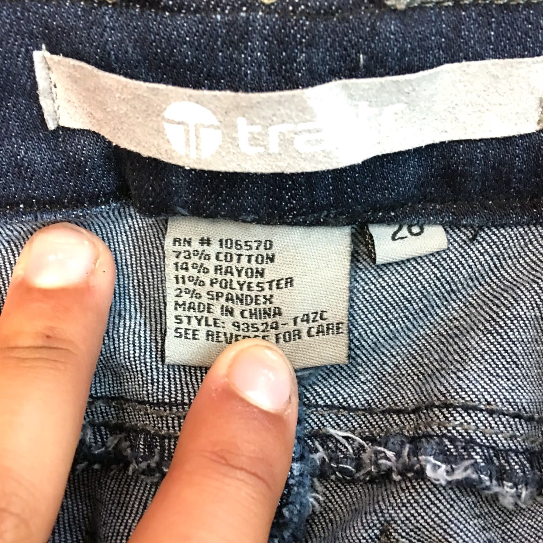 Denime Tractr Womens Dark Blue Denim Skinny Jeans Size 28 28x28 High Rise 5-Pocket Regular Fit Size 28" / US 6 / IT 42 - 5 Thumbnail