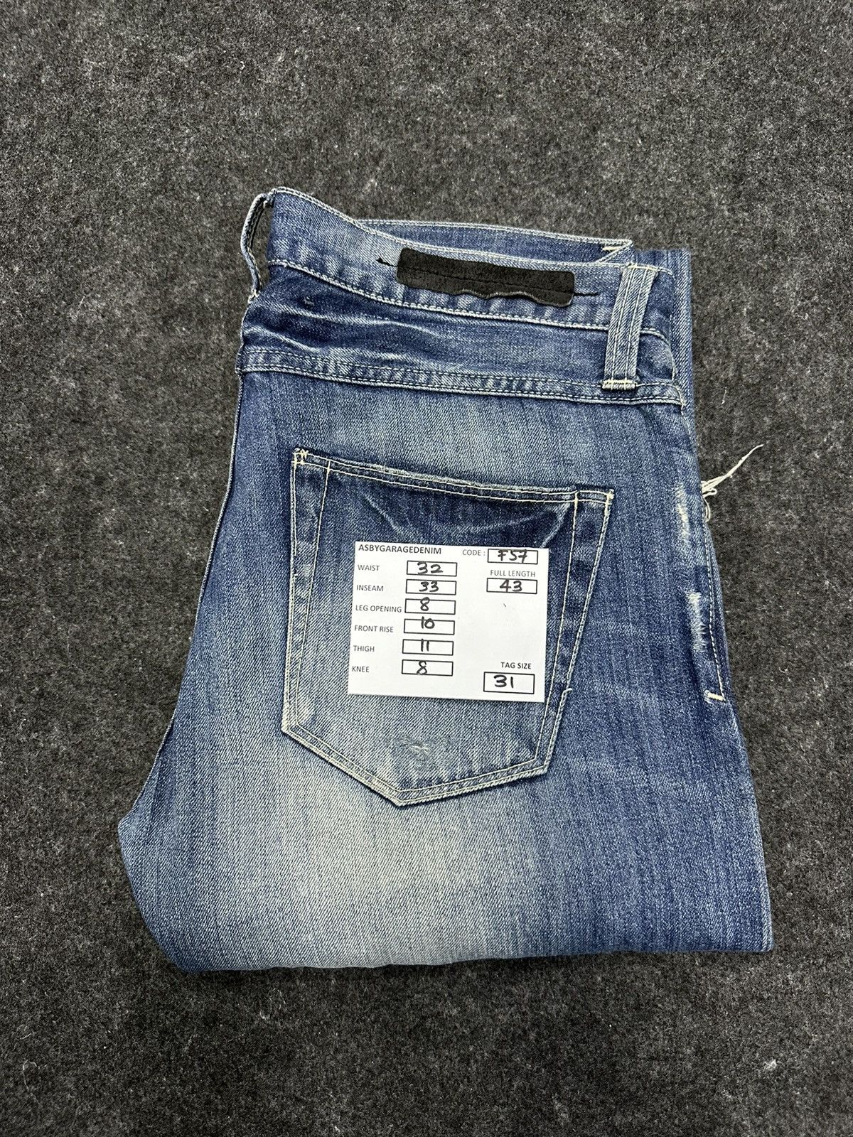 BUFFALO BOBS × Japan Blue × KOJIMA GENES Japan Blue Faded Washed Distressed Denim F57 Size US 31 - 15 Thumbnail