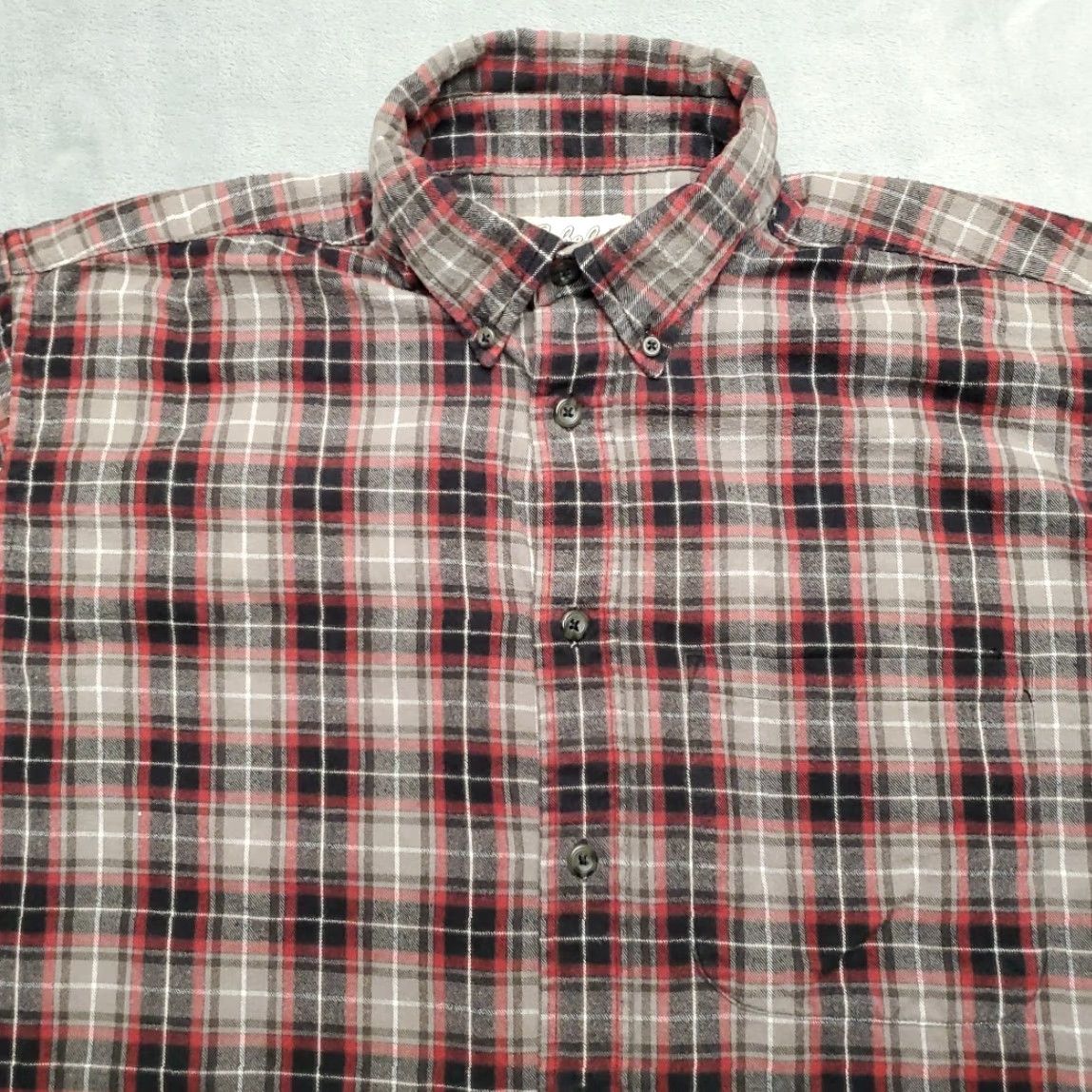 Vintage Cabela's Flannel Shirt Men L Plaid 100% Cotton Button Down Outdoors Classic Cabin, Red, Cotton, Button-Up, Long Sleeve, Casual, Workwear, 1900s? Size US L / EU 52-54 / 3 - 2 Thumbnail