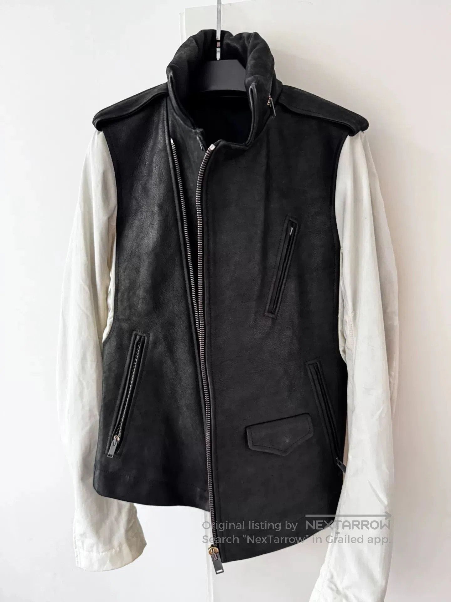 Rick Owens Rick Owens Spliced Sleeve Leather Jacket. Size US S / EU 44-46 / 1 - 5 Thumbnail