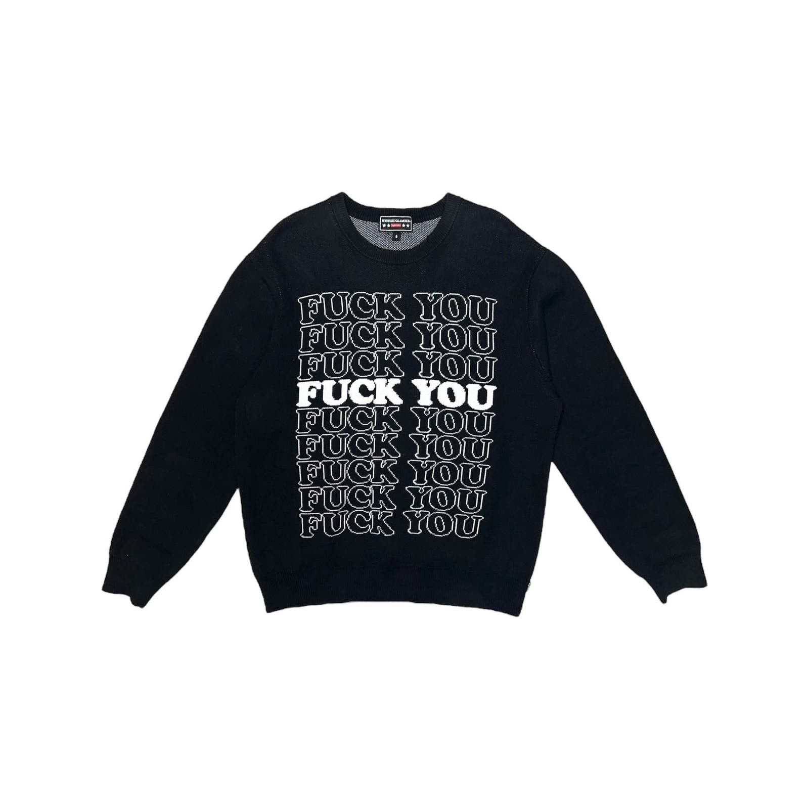 image of Hysteric Glamour Fuck You Sweater in Black, Men's (Size Small)