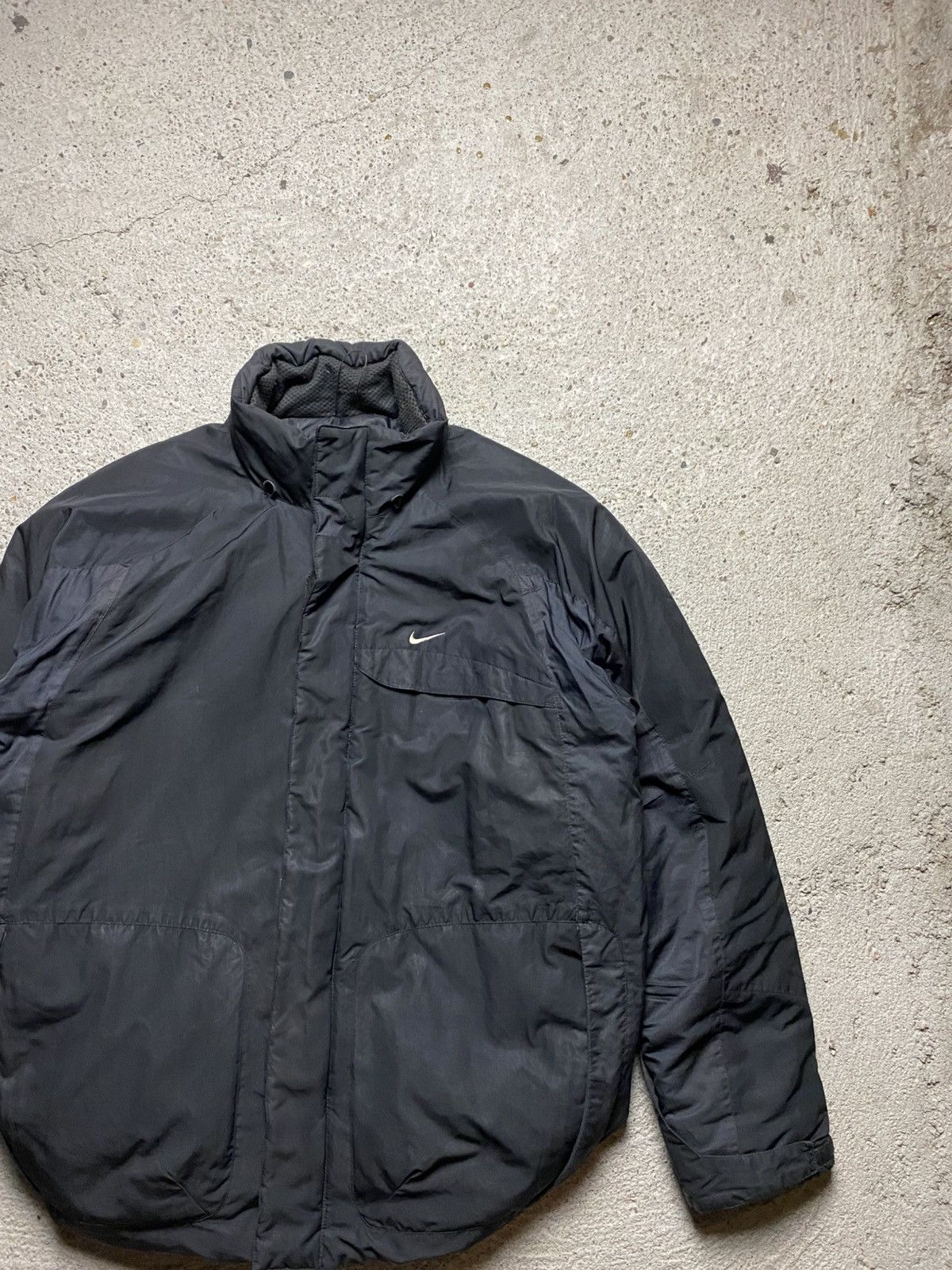 Nike vintage puffer jacket retro black baggy oversized