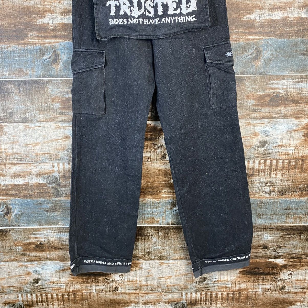 Japanese Brand DL Slash Number Black Cargo Multipocket Pants #C1258 Size 27" / US 4 / IT 40 - 3 Thumbnail
