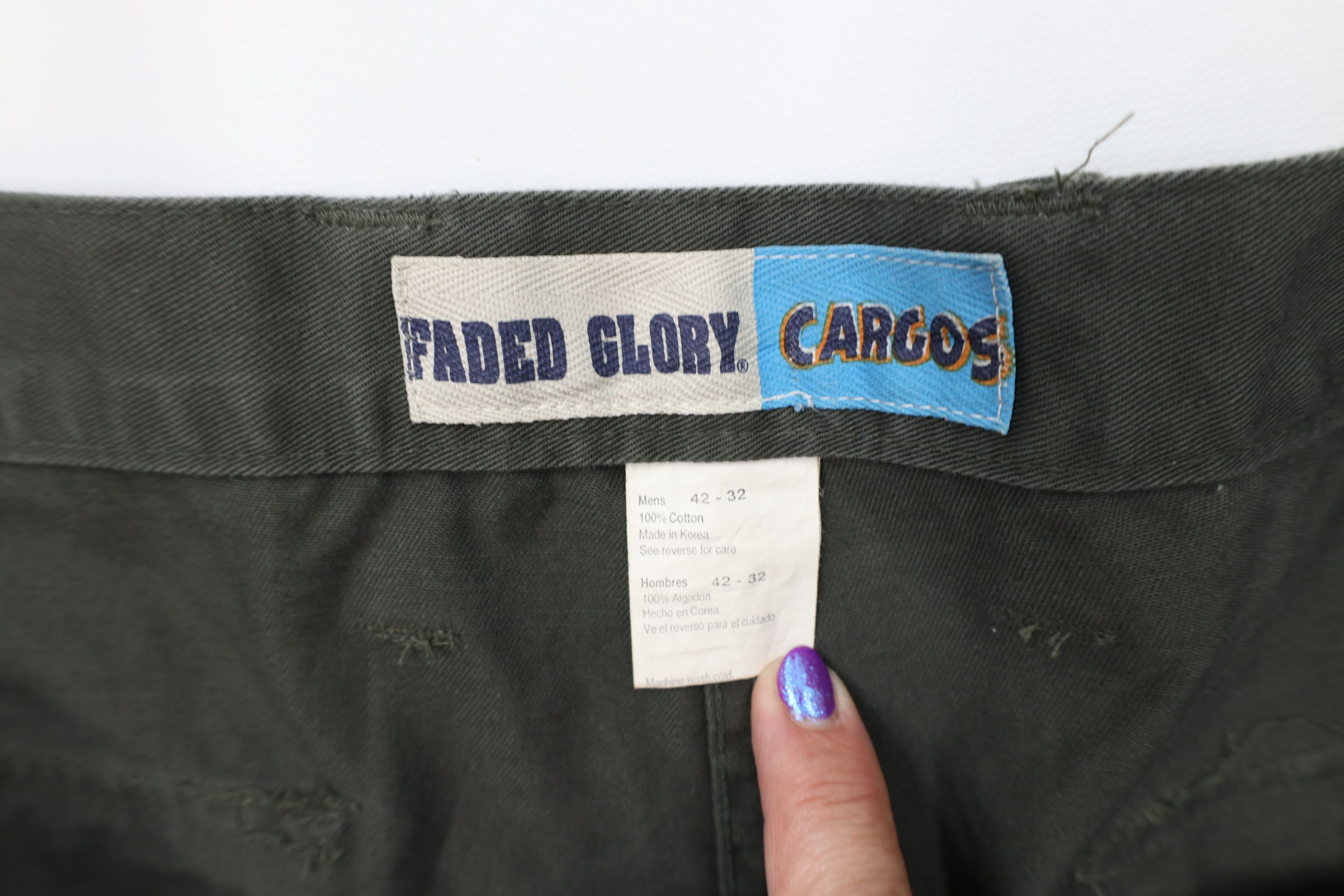 Vintage Deadstock Vintage 90s Y2K Streetwear Wide Leg Cargo Pants Size US 42 / EU 58 - 9 Thumbnail