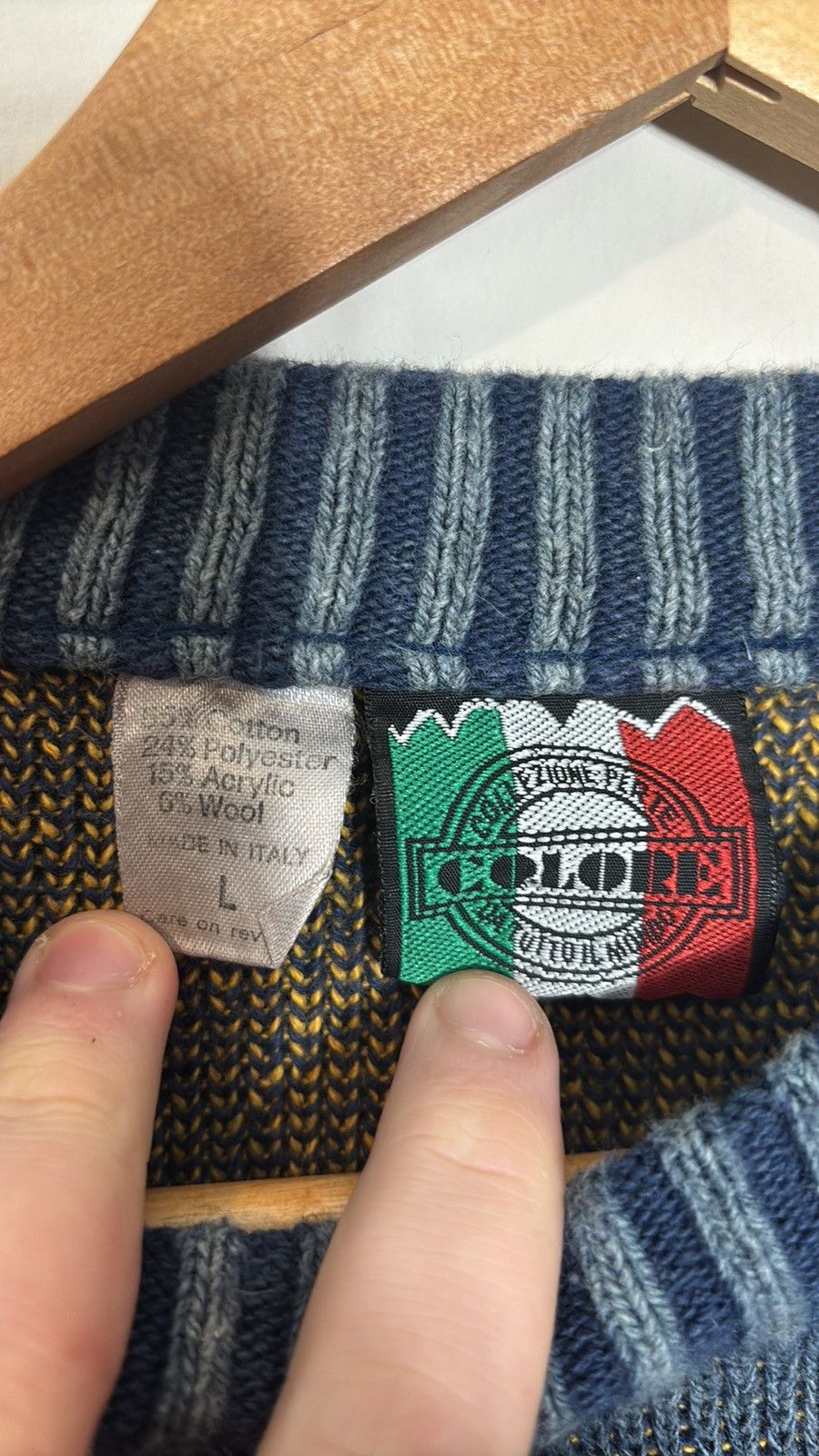 Vintage Vintage Italian Knit Sweater Size US L / EU 52-54 / 3 - 3 Thumbnail