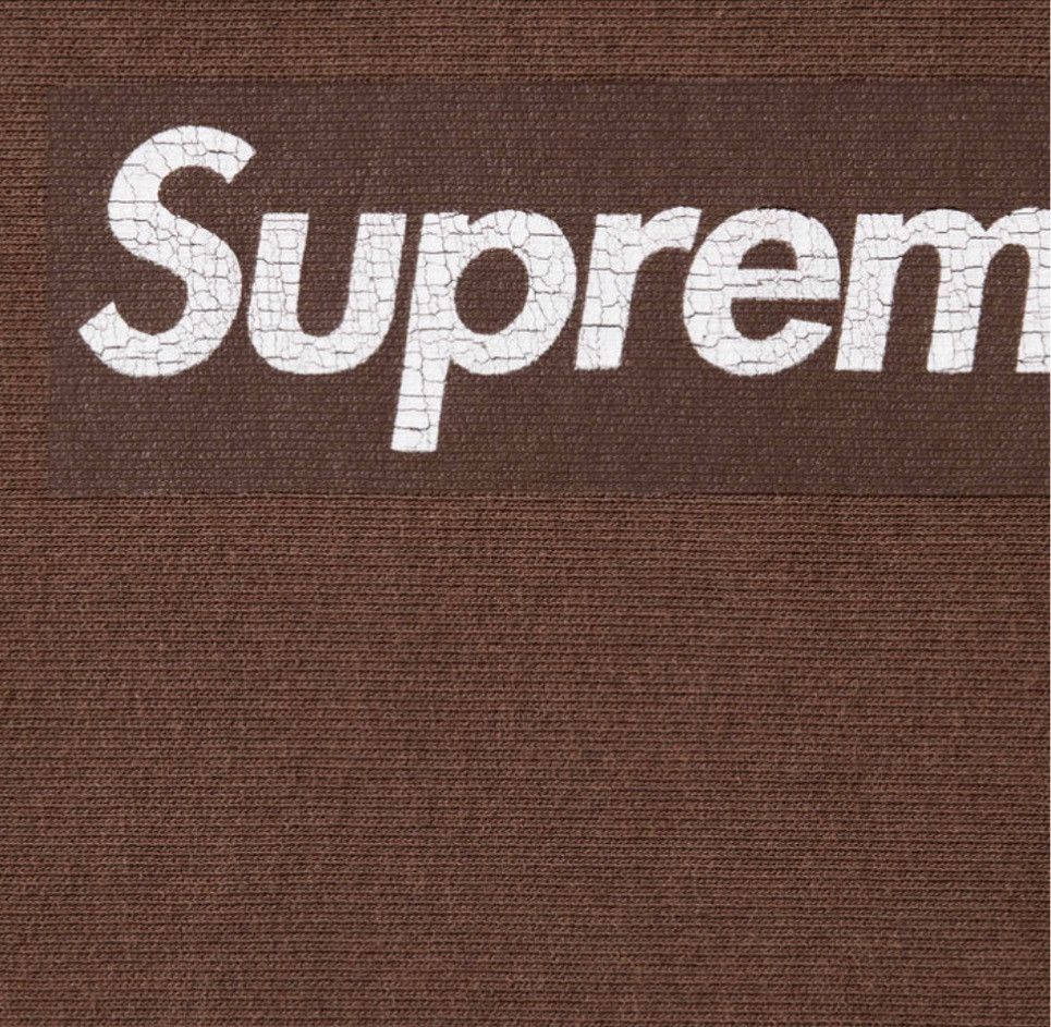 Supreme Supreme Washed Box Logo Crewneck Brown Large Size US L / EU 52-54 / 3 - 7 Thumbnail