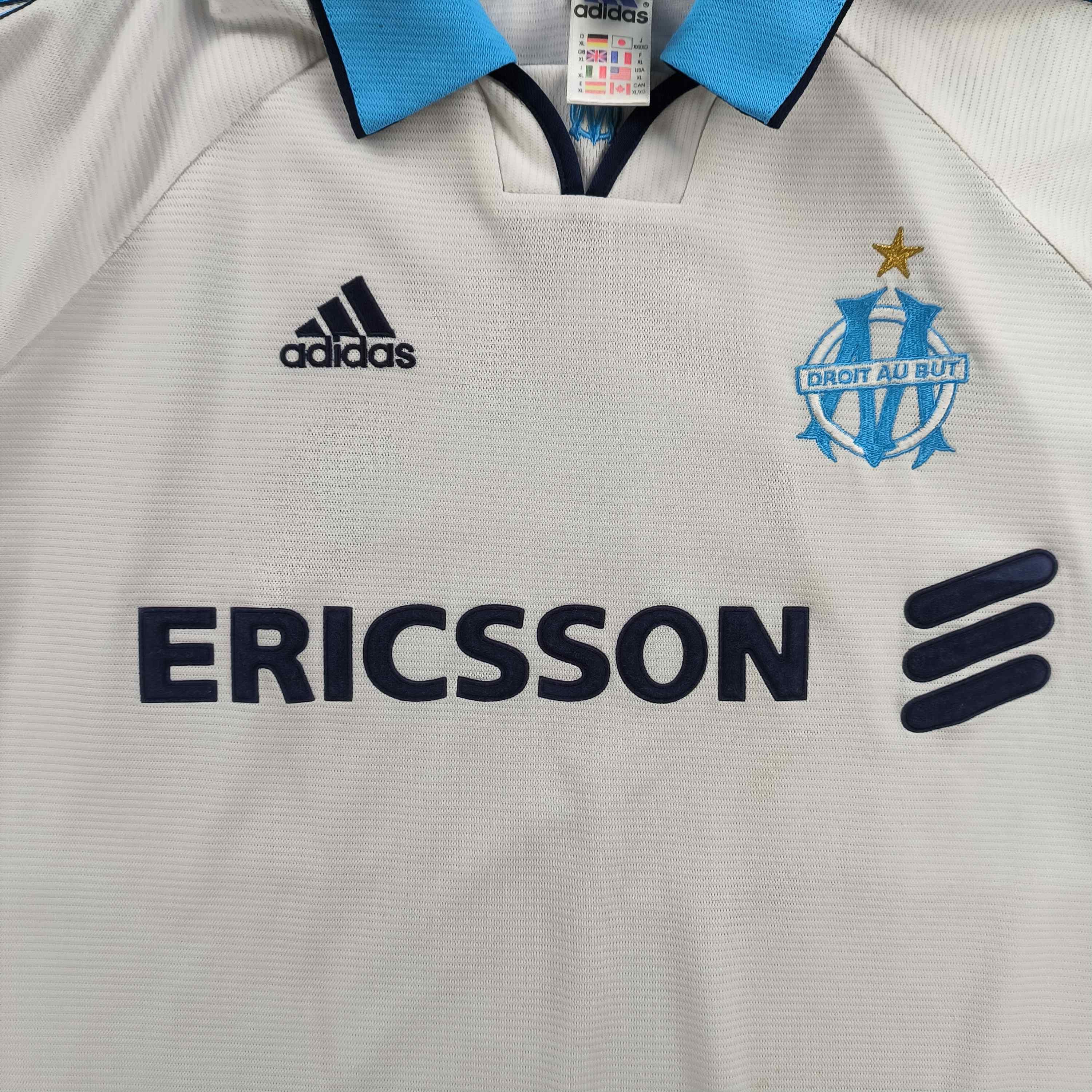 Adidas Marseille 1999-2000 Adidas home football jersey size XL Size US XL / EU 56 / 4 - 3 Thumbnail