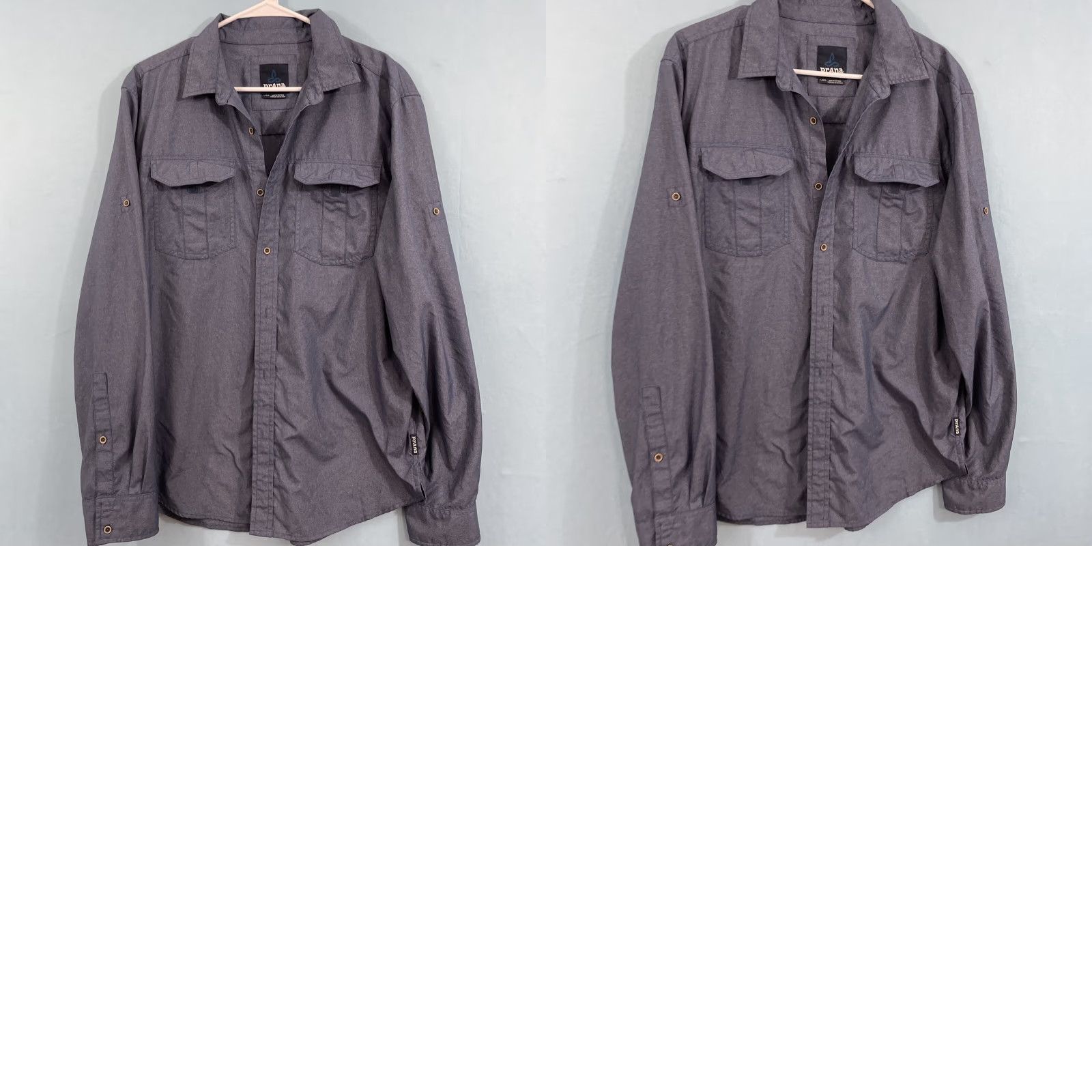 Prana PRANA Hiking Shirt Men L Blue Roll Sleeve Outdoor Hike Active Performance Men Size US L / EU 52-54 / 3 - 10 Thumbnail