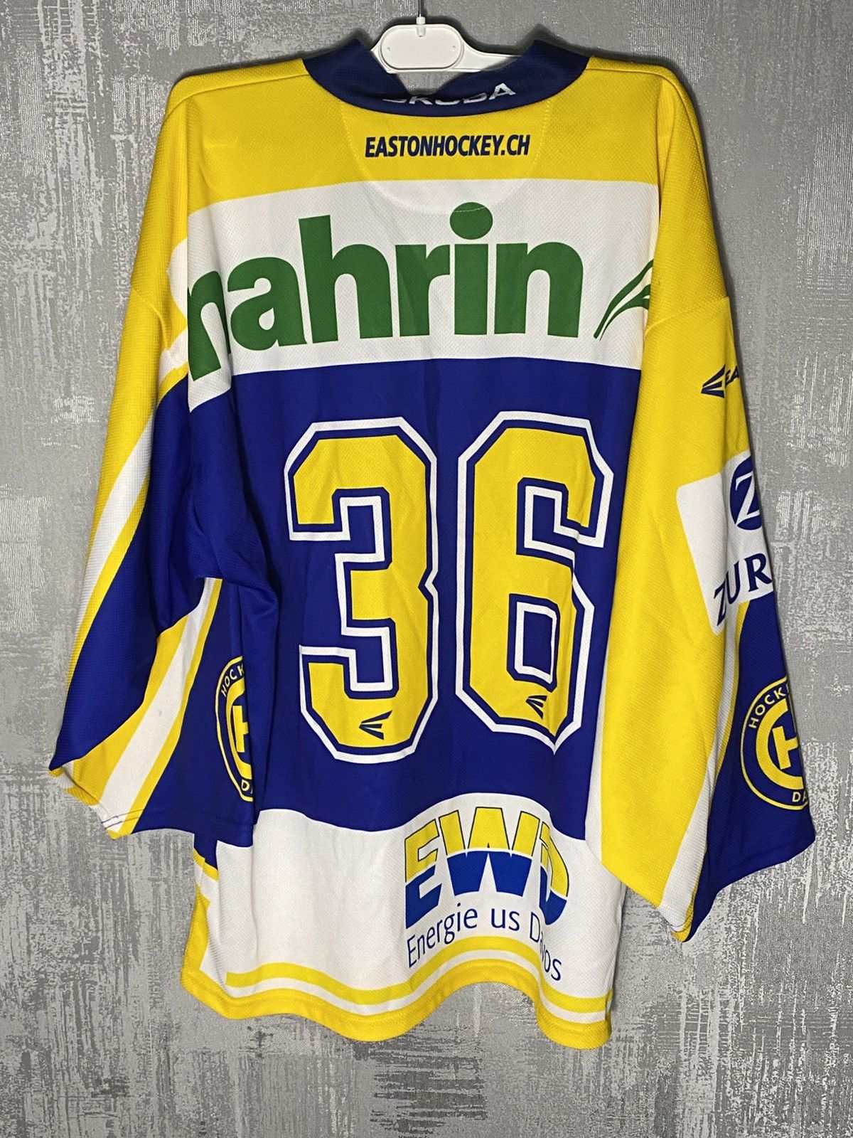 NHL Vintage Davos Hockey Jersey Shirt #36 Zurich Switzerland Size US L / EU 52-54 / 3 - 2 Thumbnail