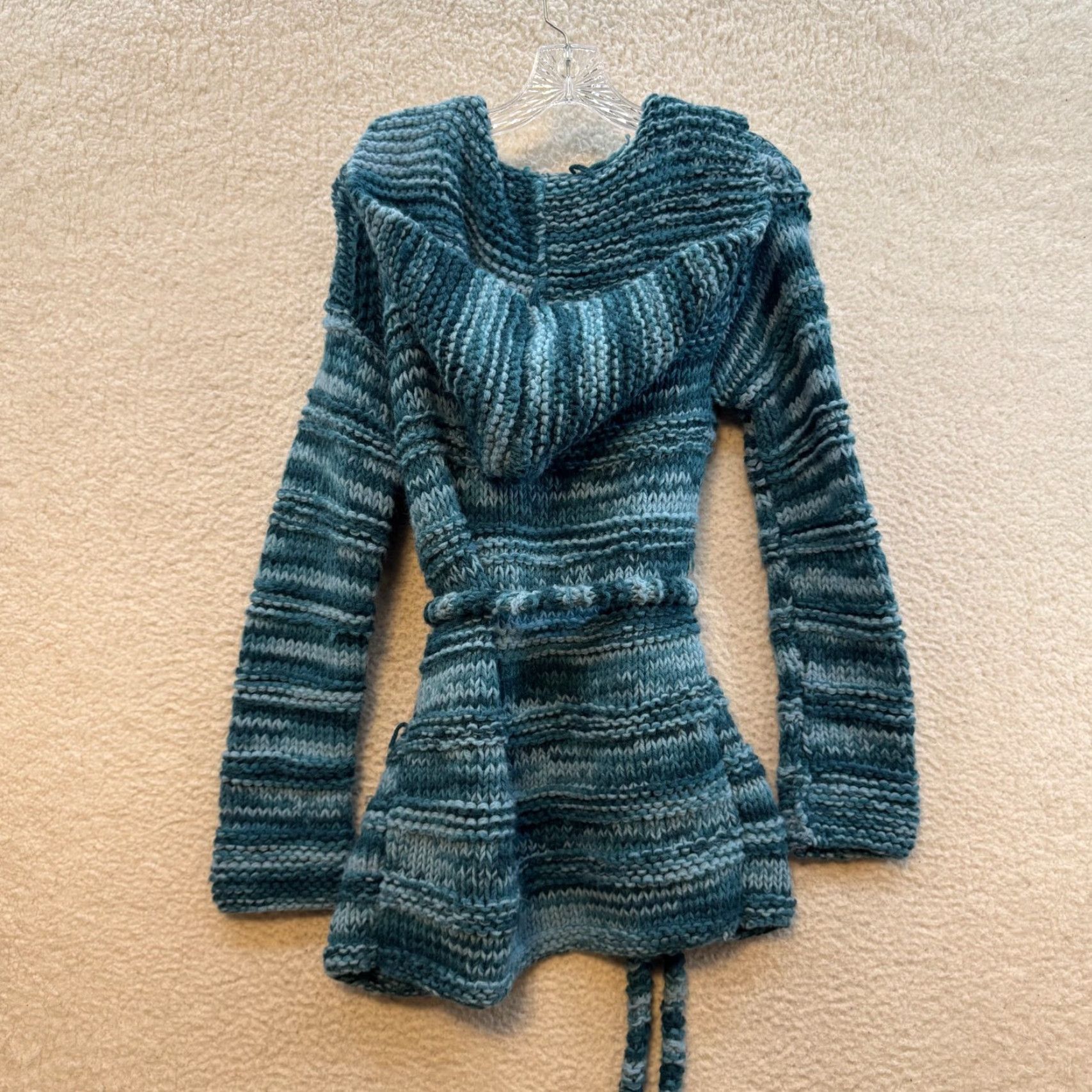 Vintage VINTAGE Y2K Boho Chunky Crochet Knit Cardigan Sweater S Boho Fairy Grunge Womens Size S / US 4 / IT 40 - 2 Thumbnail