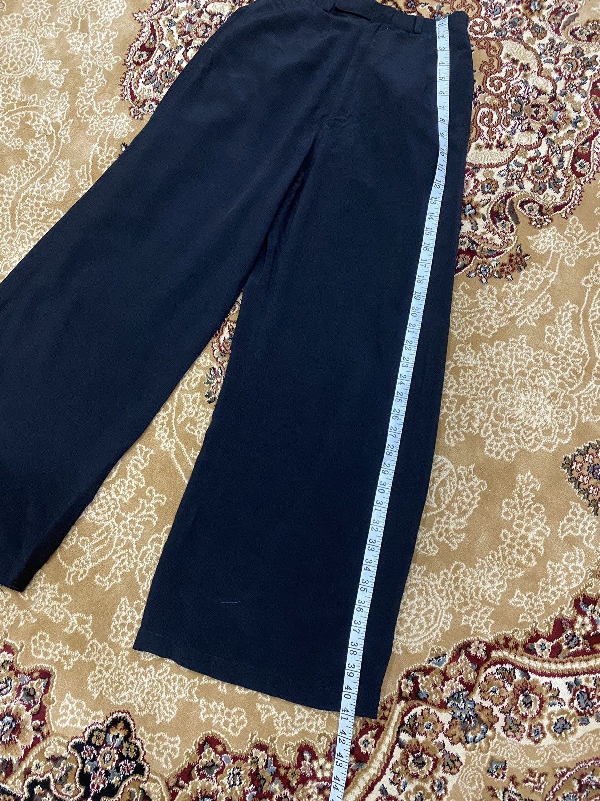 Designer × Y's × Yohji Yamamoto Y’s Yohji Yamamoto Palazzos Black Rayonne Size 24" / US 00 / IT 34 - 14 Thumbnail