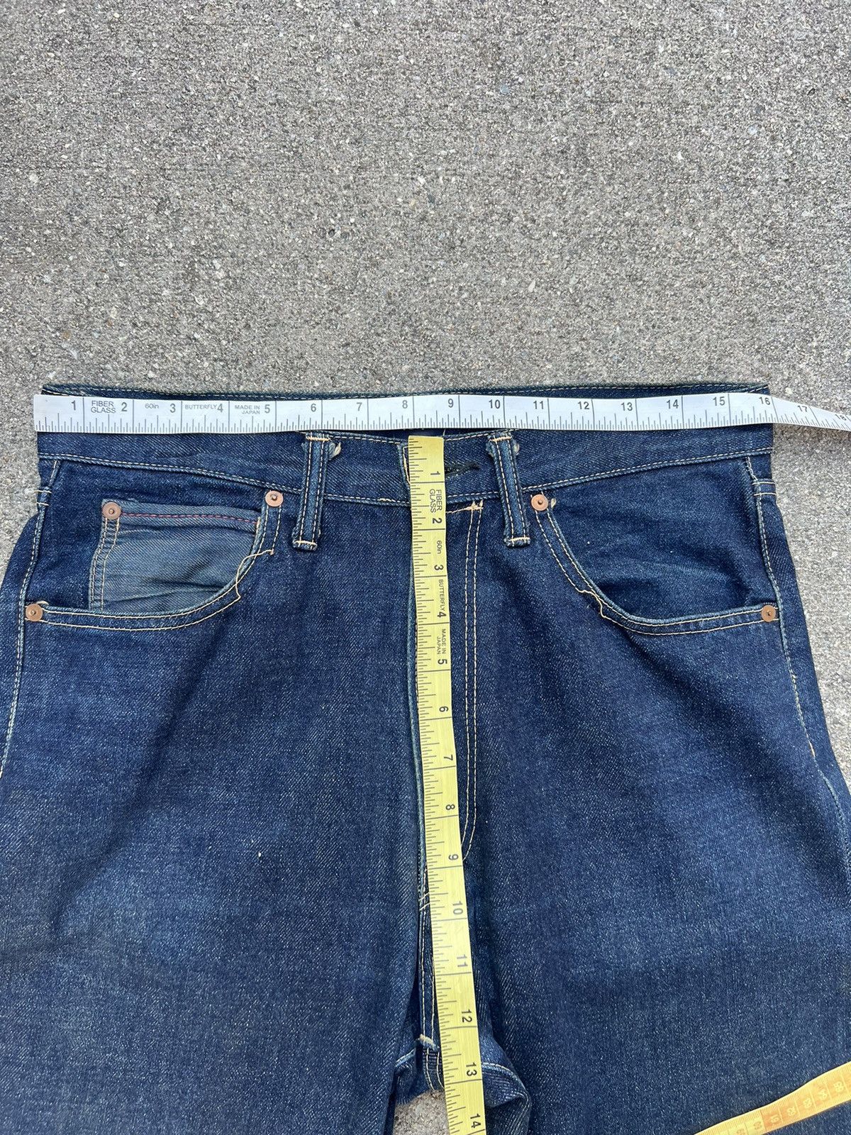 45rpm Vintage 90s 45rpm Japan Mud Denim Straight Leg Jeans Size US 32 / EU 48 - 3 Thumbnail