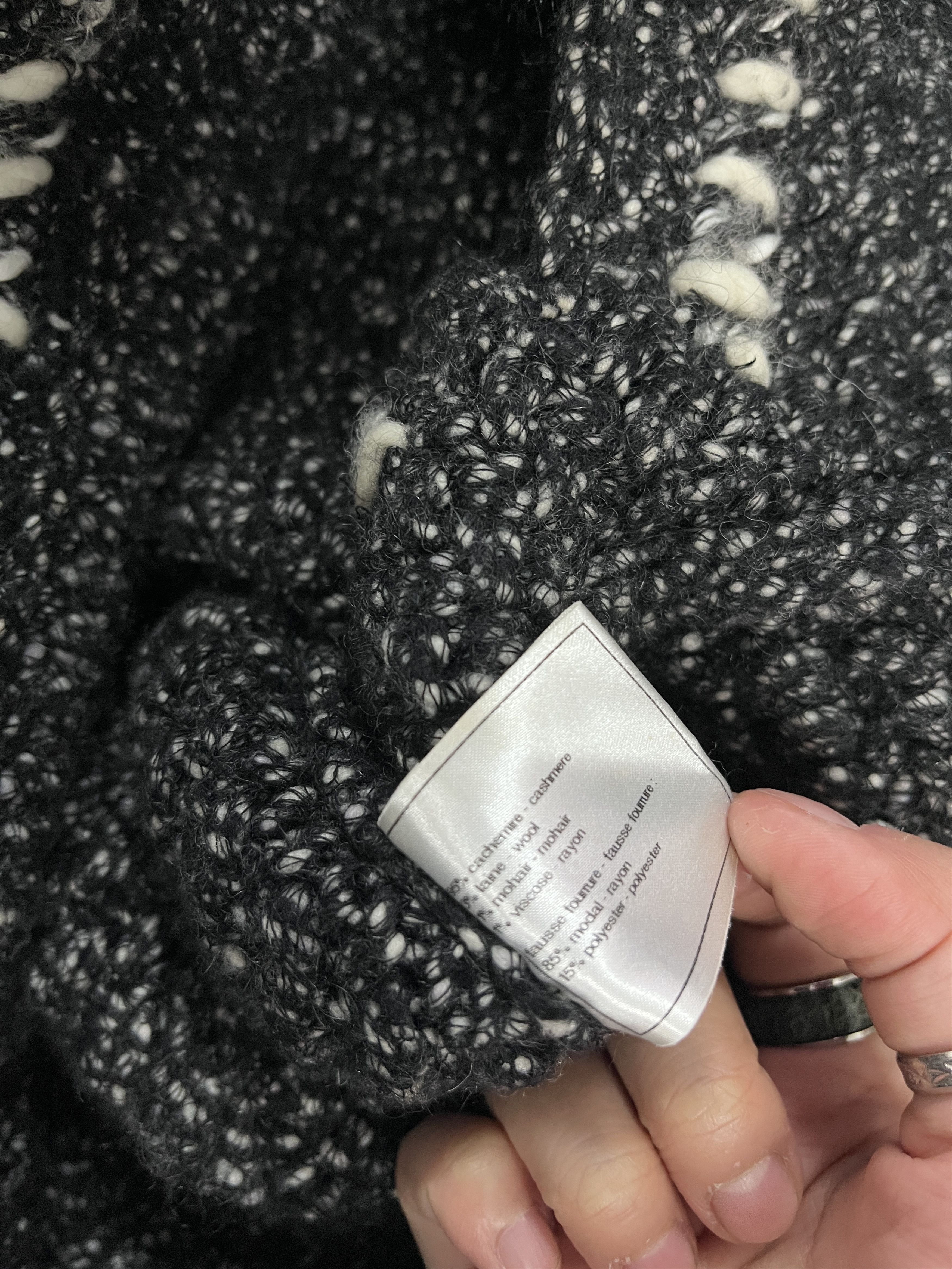 Chanel Chanel Black Cashmere Open Cardigan With Stitch Details Size XS / US 0-2 / IT 36-38 - 8 Thumbnail