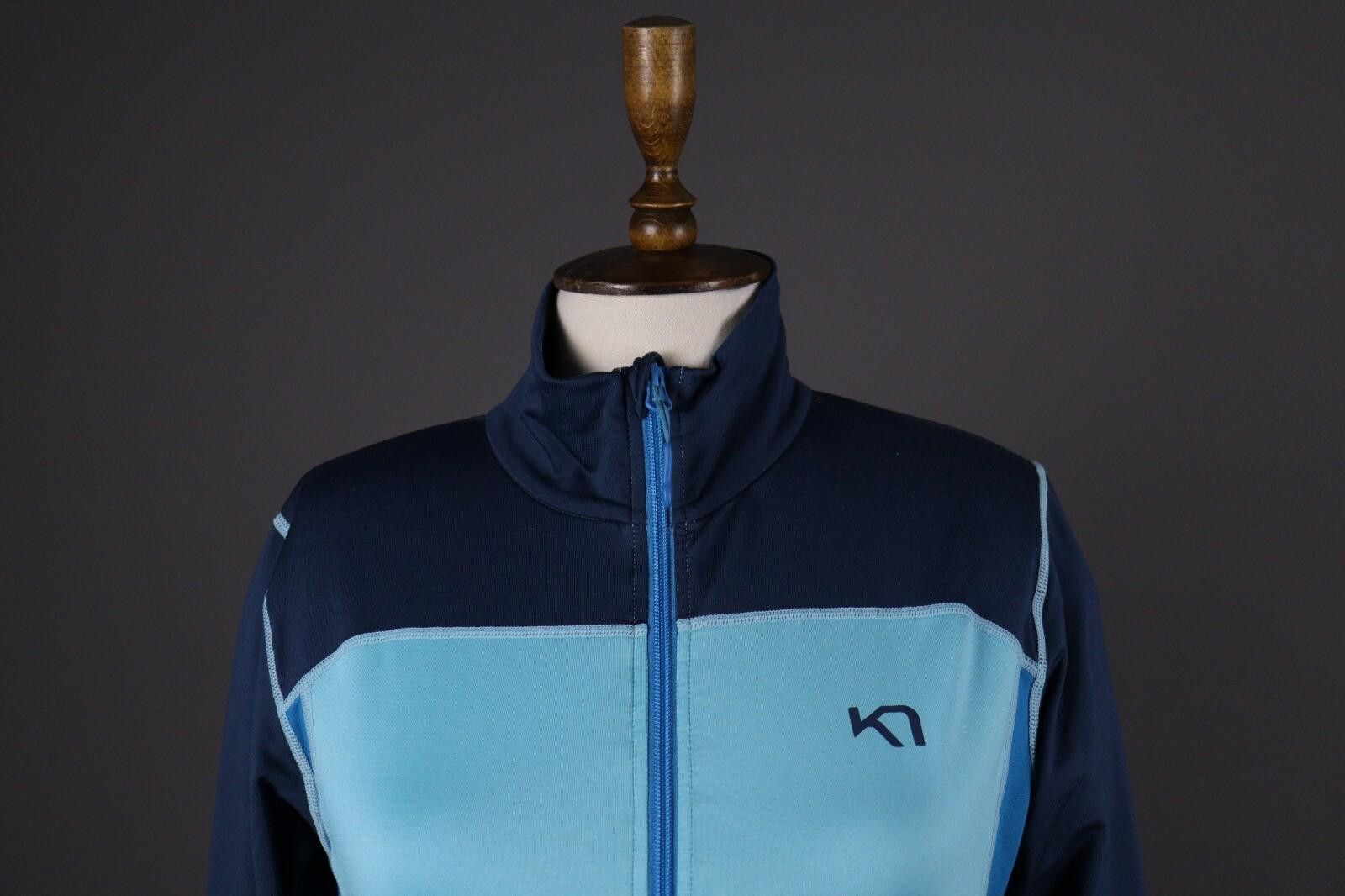 Designer Kari Traa Blue Full Zip Activewear Track Jacket Size L Size L / US 10 / IT 46 - 2 Thumbnail
