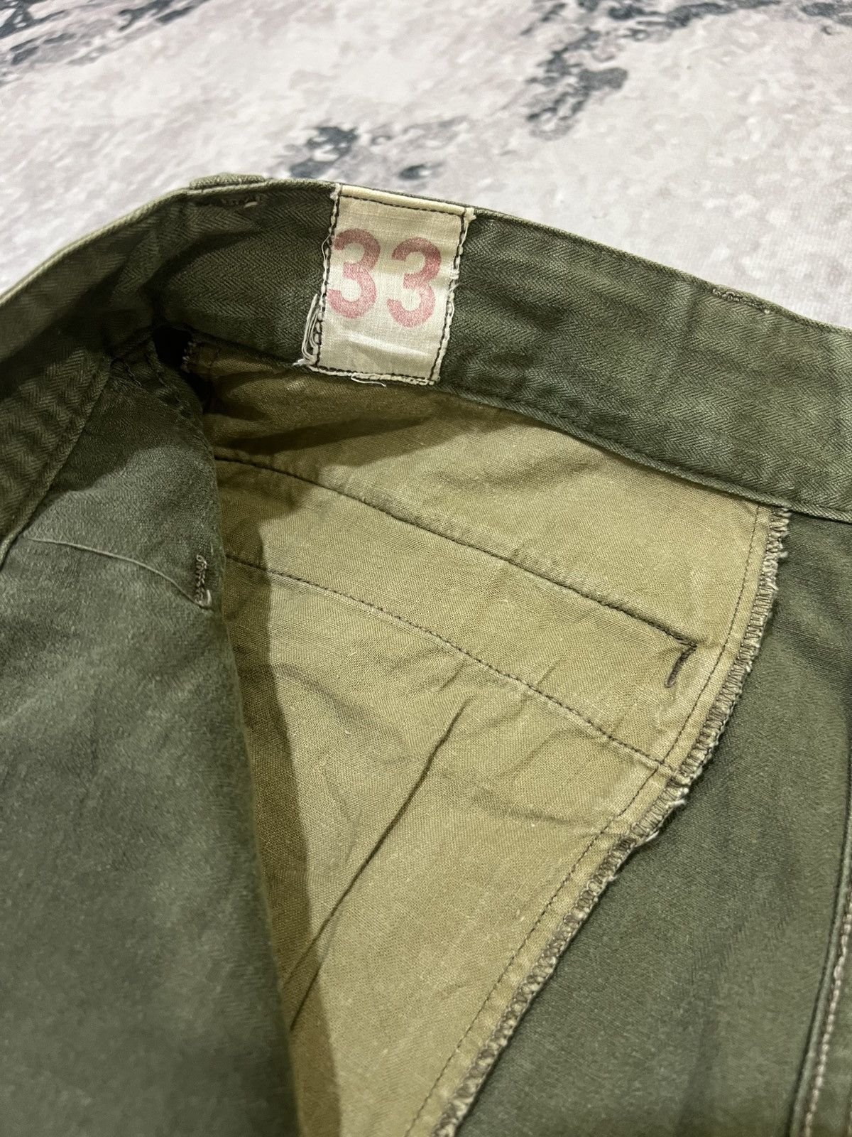 Vintage Vintage 1950s/60s M-47 French Army Military HBT Cargo Pants Size US 34 / EU 50 - 5 Thumbnail