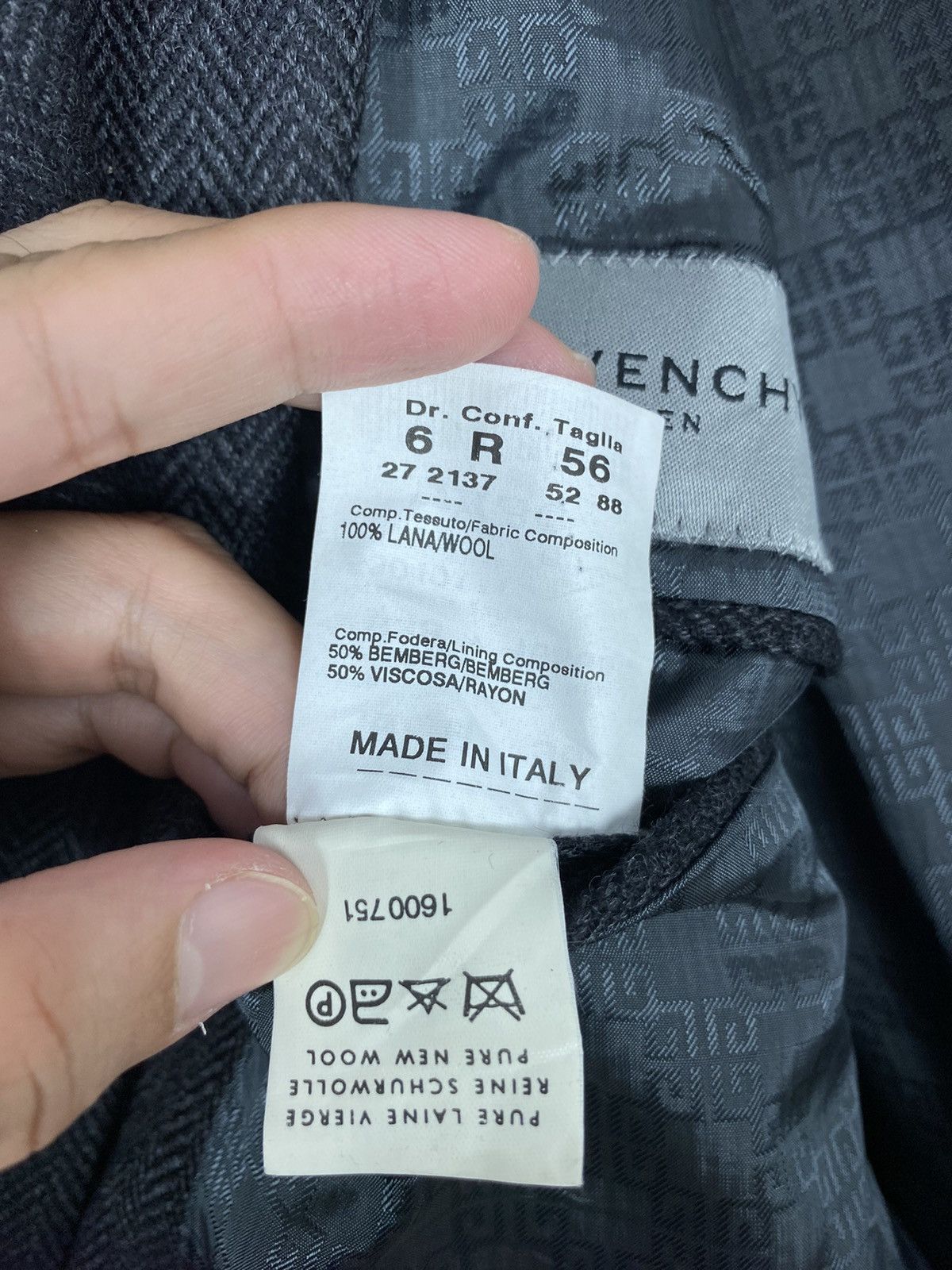 Givenchy Rare‼️ Givenchy Herringbone Wool Coat Blazer Made in Italy Size US M / EU 48-50 / 2 - 9 Thumbnail