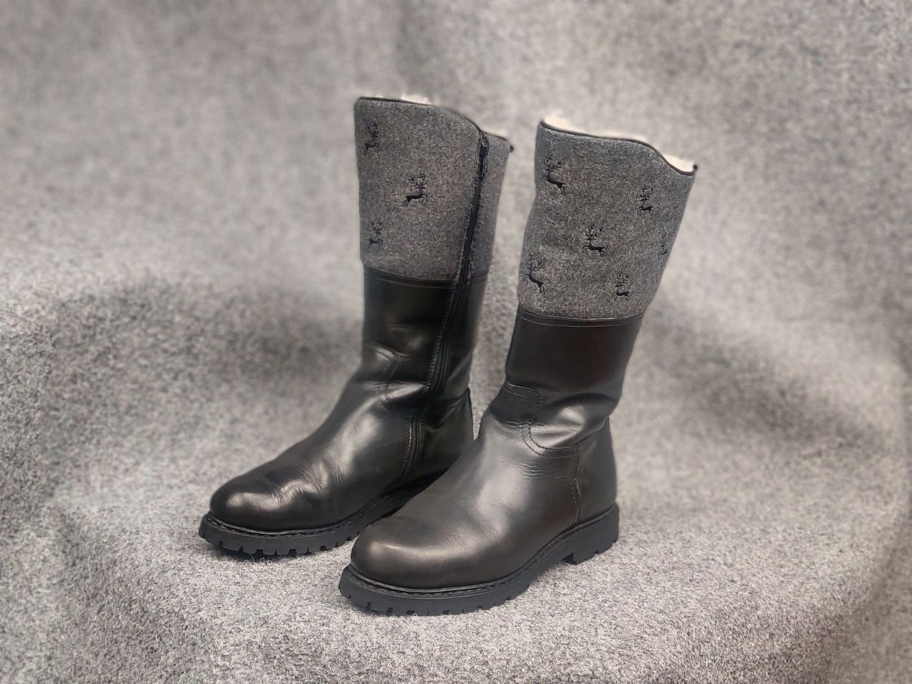 Vintage Dirndl + Bua Austrian Handmade sheepskin leather Boots Size US 8 / IT 38 - 4 Thumbnail