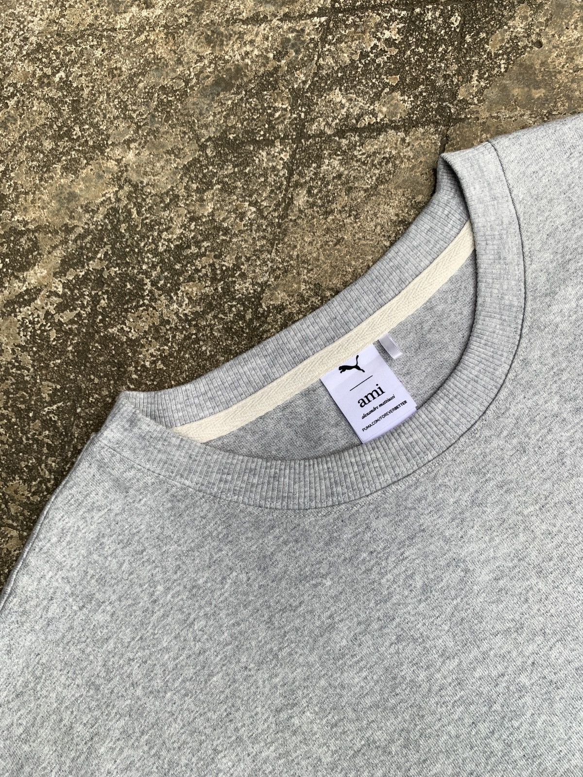 AMI × Puma Puma x AMI Light Grey Embroidery Logo Shortsleeve Tee Size US XL / EU 56 / 4 - 4 Thumbnail