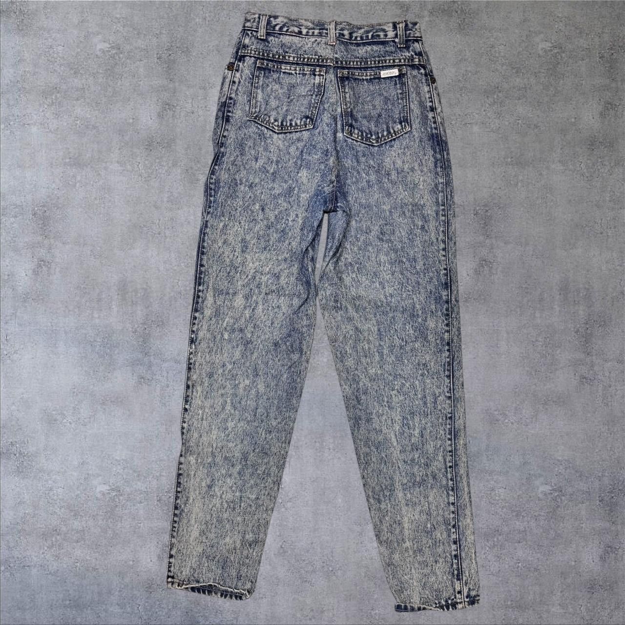 Vintage 1980s High-Waisted Acid Wash Jeans Size 26" / US 2 / IT 38 - 3 Thumbnail