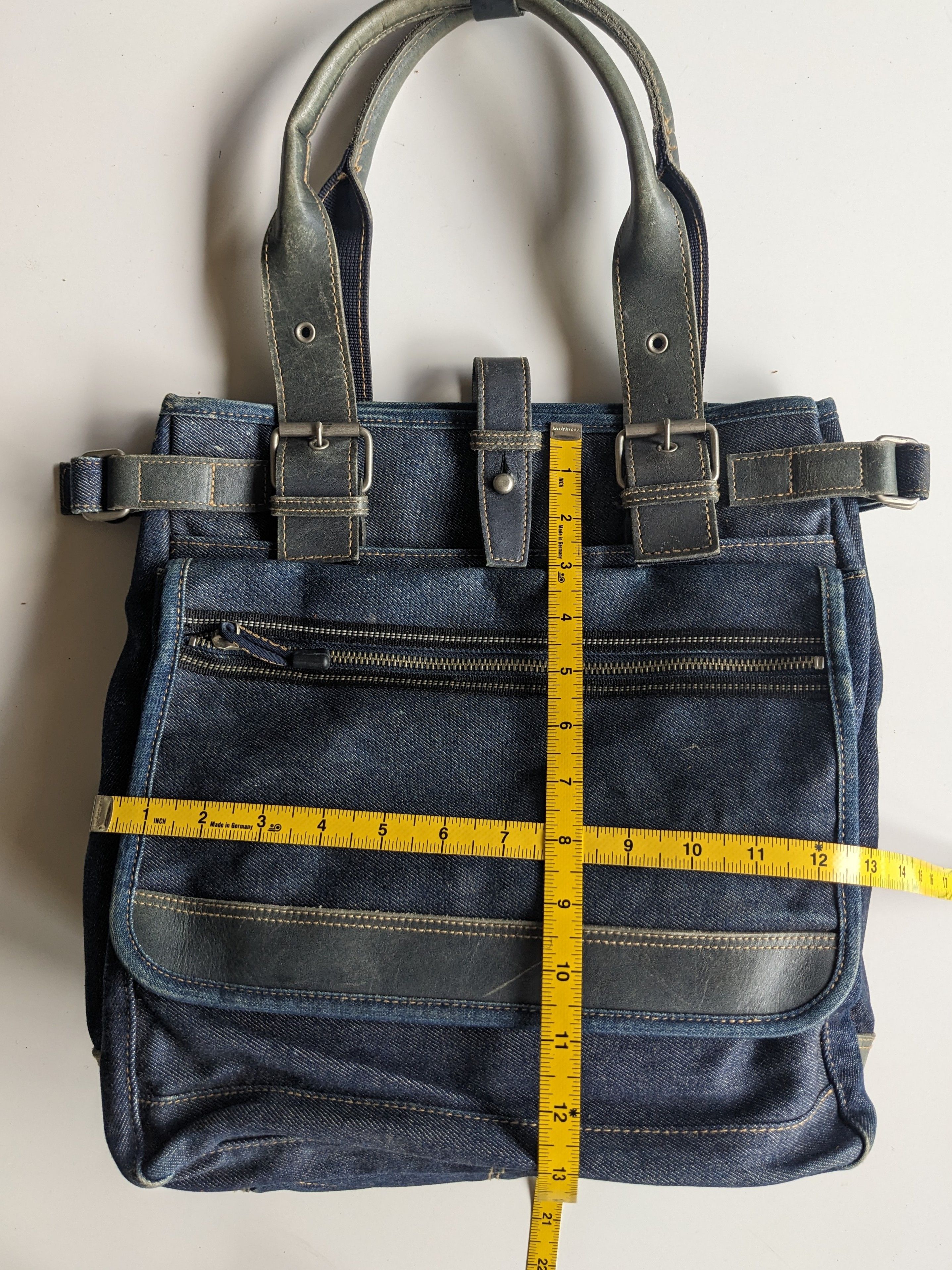 Porter Porter denim tote bag leather Size ONE SIZE - 12 Thumbnail