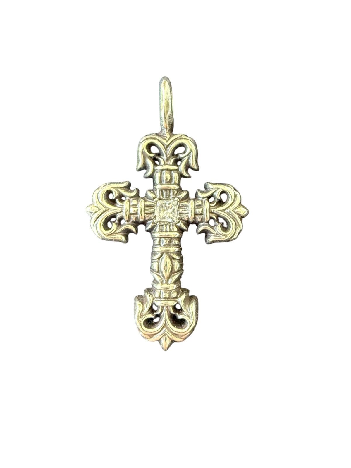 Chrome Hearts Chrome Hearts Silver Diamond Tiny Filigree Cross Charm Size ONE SIZE - 3 Thumbnail