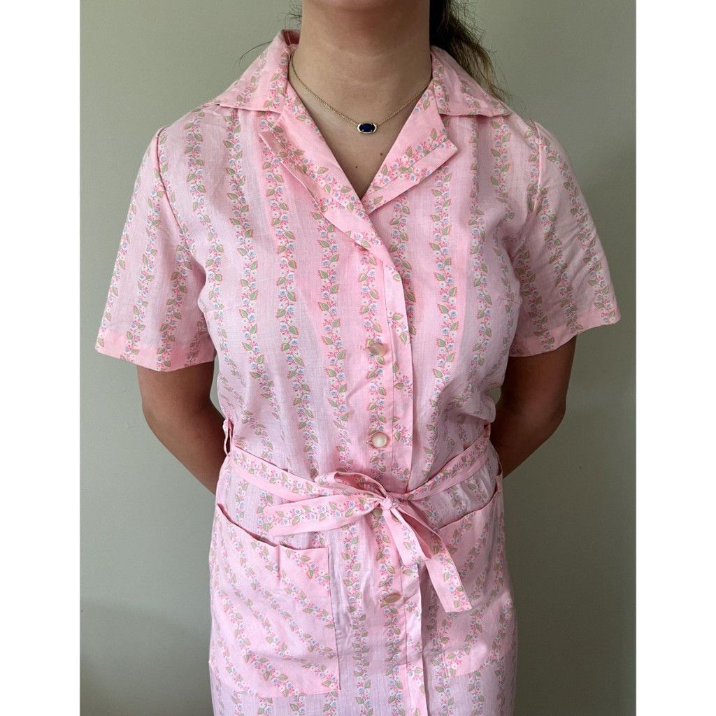 Vintage Deadstock 1960s Vintage Womens Spring Flowers Shirt Dress Size M / US 6-8 / IT 42-44 - 8 Thumbnail