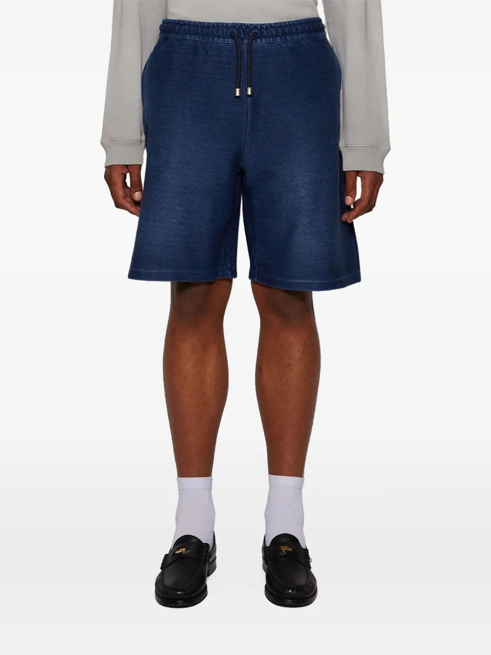 Loewe o1mle0226 Logo Patch Bermuda Shorts in Blue Size US 36 / EU 52 - 3 Thumbnail