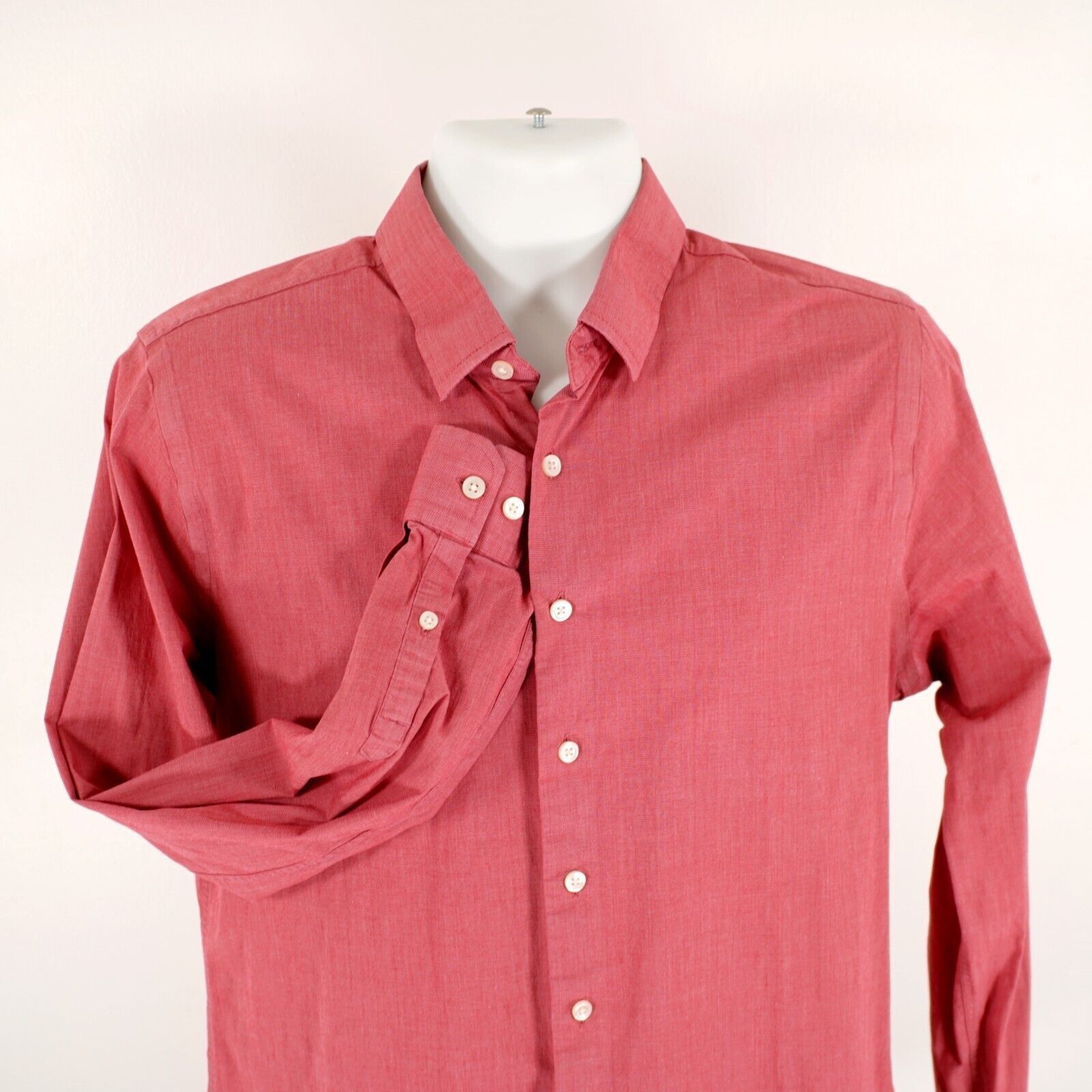 Express Express 1MX Pink Large 16 - 16.5 Exra Slim Micro Side Stripe Size US L / EU 52-54 / 3 - 1 Thumbnail