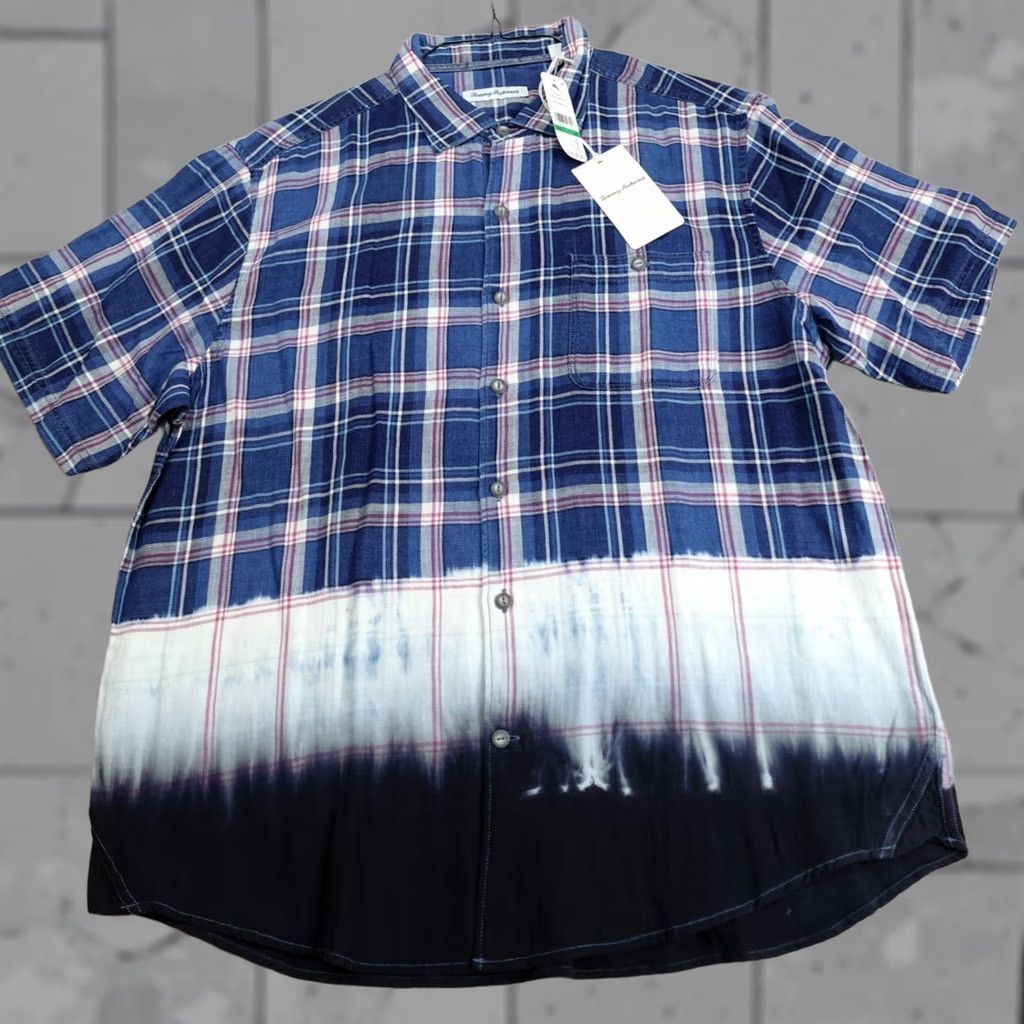 Tommy Bahama Tommy Bahama Shirt Large Blue Plaid Button Front Ombre Mens Soulcal Surf NEW Size US L / EU 52-54 / 3 - 1 Thumbnail