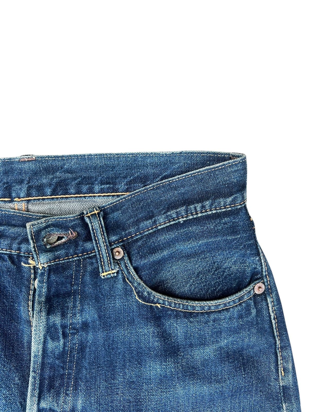 The Real McCoy's Vintage Joey McCoy Hidden Rivets Faded Denim Selvedge Jeans Size US 29 - 11 Thumbnail