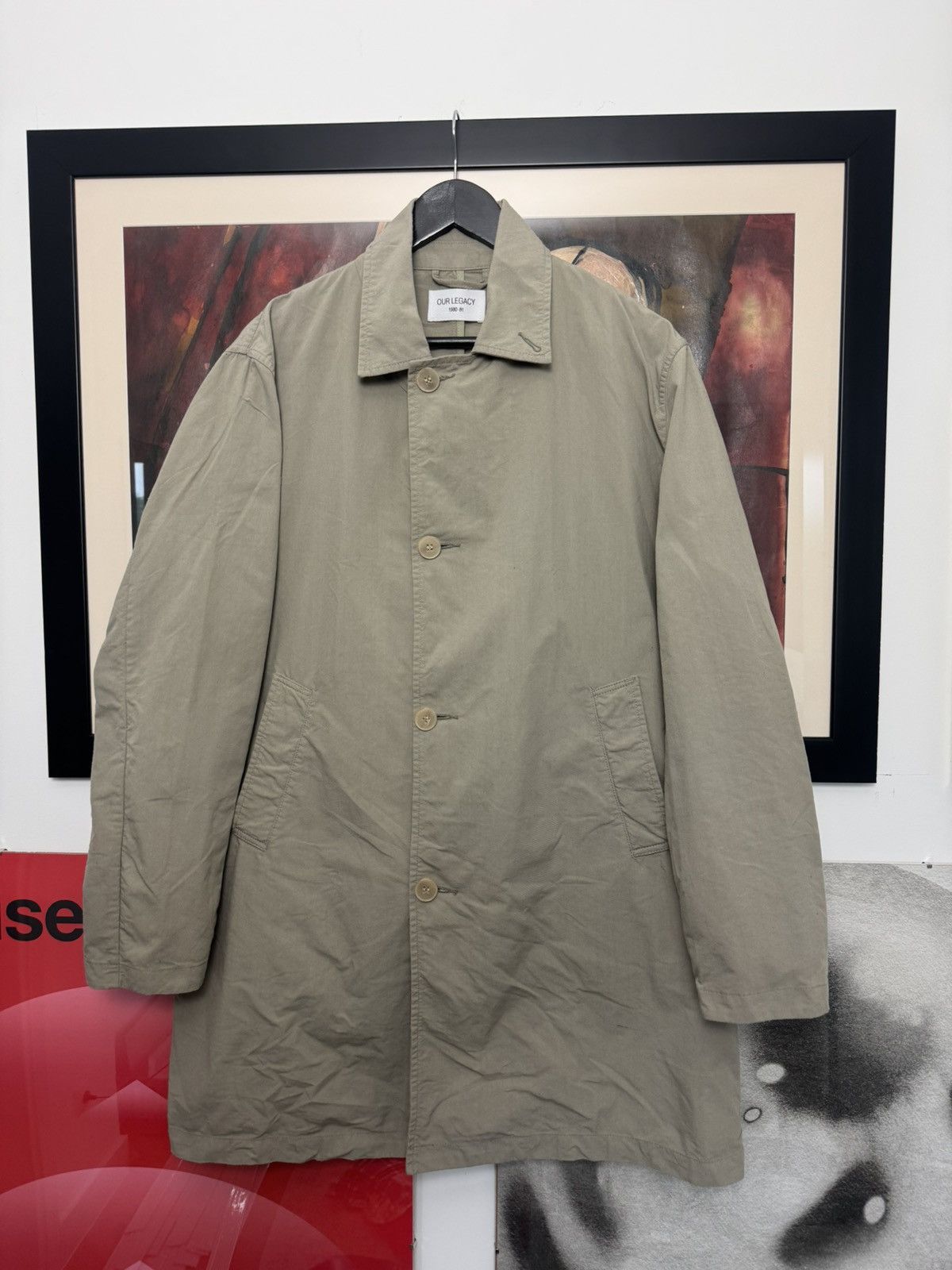 Our Legacy Our Legacy Coat Jacket Nylon Olive Fabric Japan Japanese Size US L / EU 52-54 / 3 - 1 Thumbnail