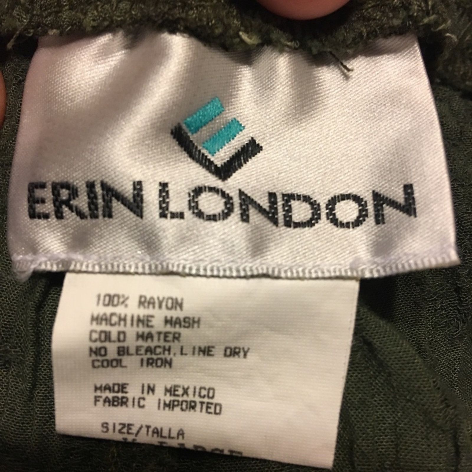 Other Erin London Green Textured crinkled pants XL Size 33" - 6 Thumbnail