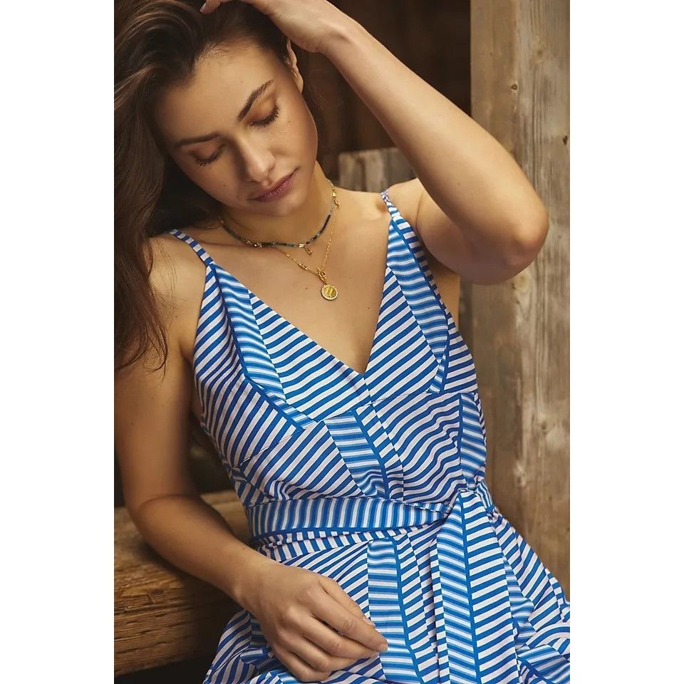 Anthropologie JETS Zigzag Geo V-Neck Jumpsuit Size 27" / US 4 / IT 40 - 3 Thumbnail