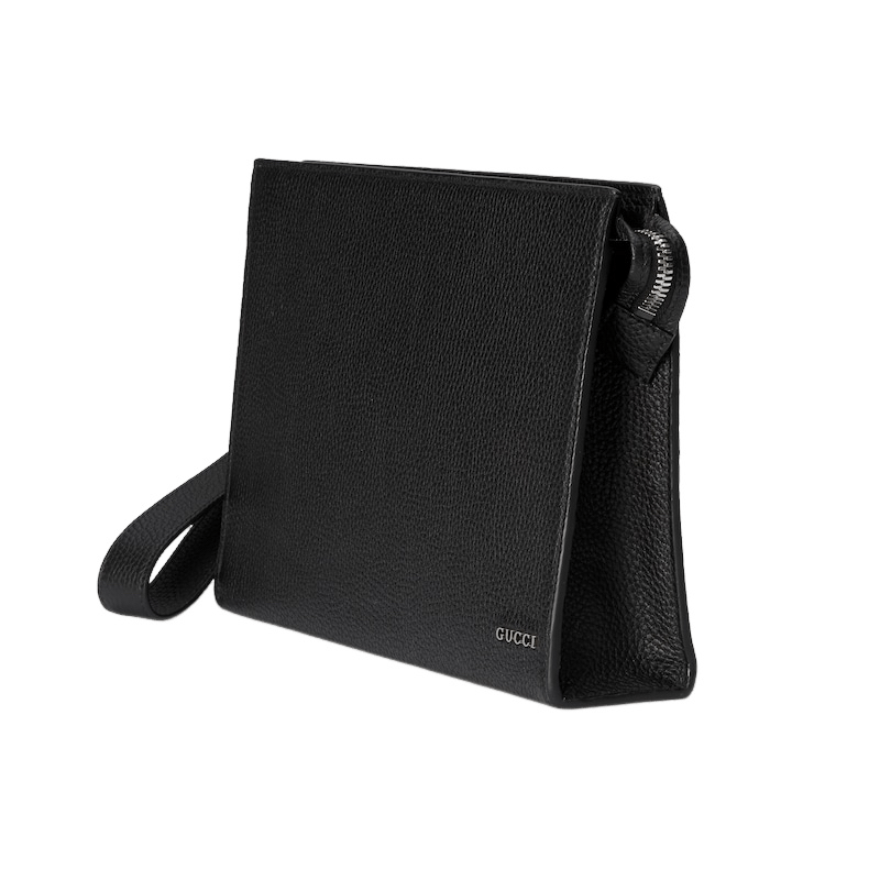 Gucci GUCCI $1250 Small Black Leather Pouch New & Authentic Size ONE SIZE - 2 Thumbnail