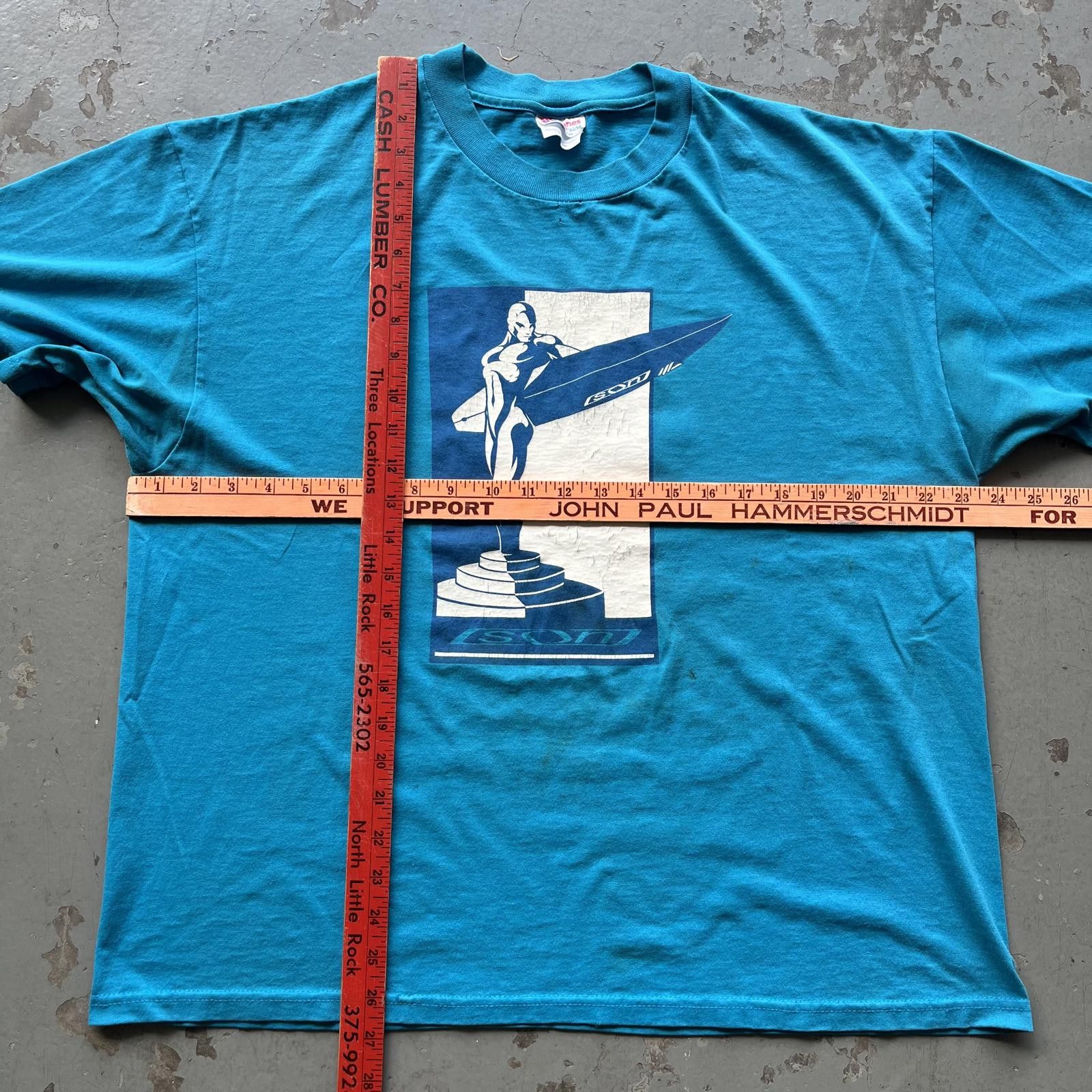 Hanes × Vintage Vintage 90s Son Quicksilver Silver Surfer Surf Grunge Shirt Size US XL / EU 56 / 4 - 3 Thumbnail