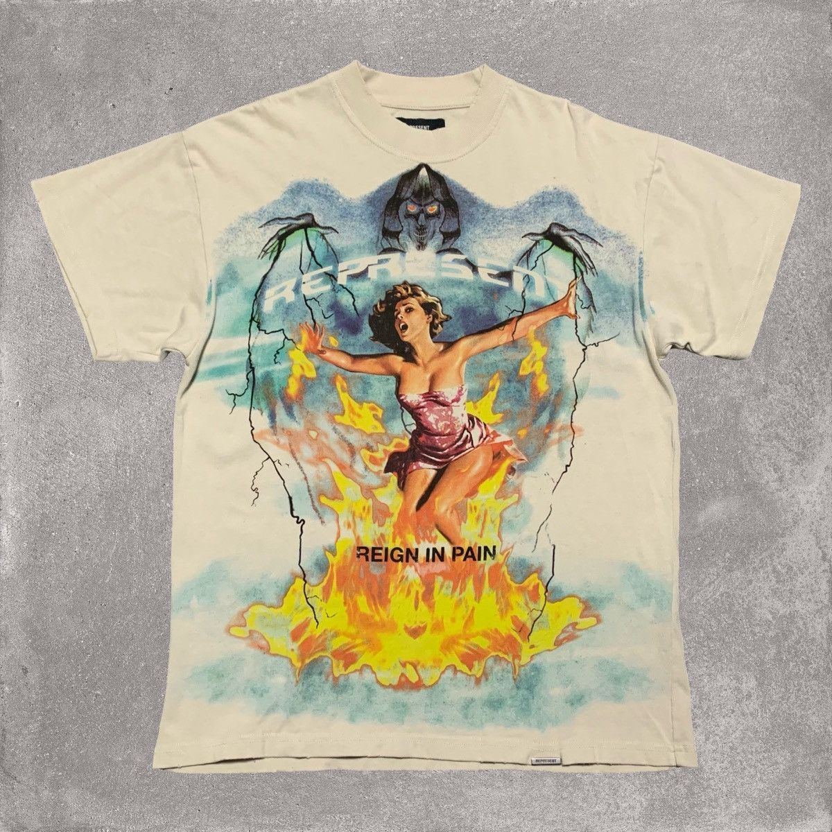 Represent Clo. Represent XS Spirit Reaper Vintage White Tee Size US XS / EU 42 / 0 - 1 Thumbnail