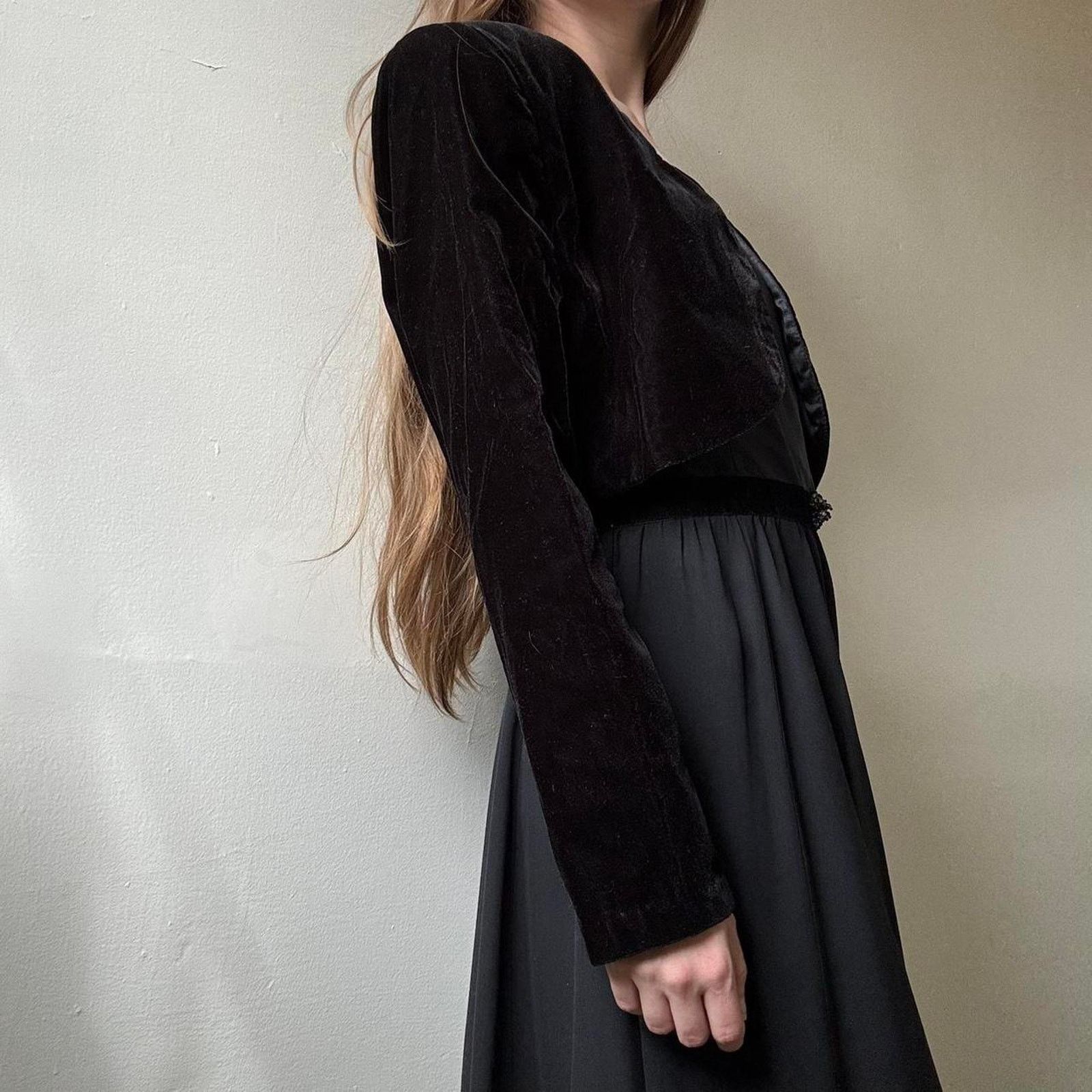 Other Vintage Scott McClintock Petites Velvet Crop Jacket Medium Size M / US 6-8 / IT 42-44 - 1 Thumbnail
