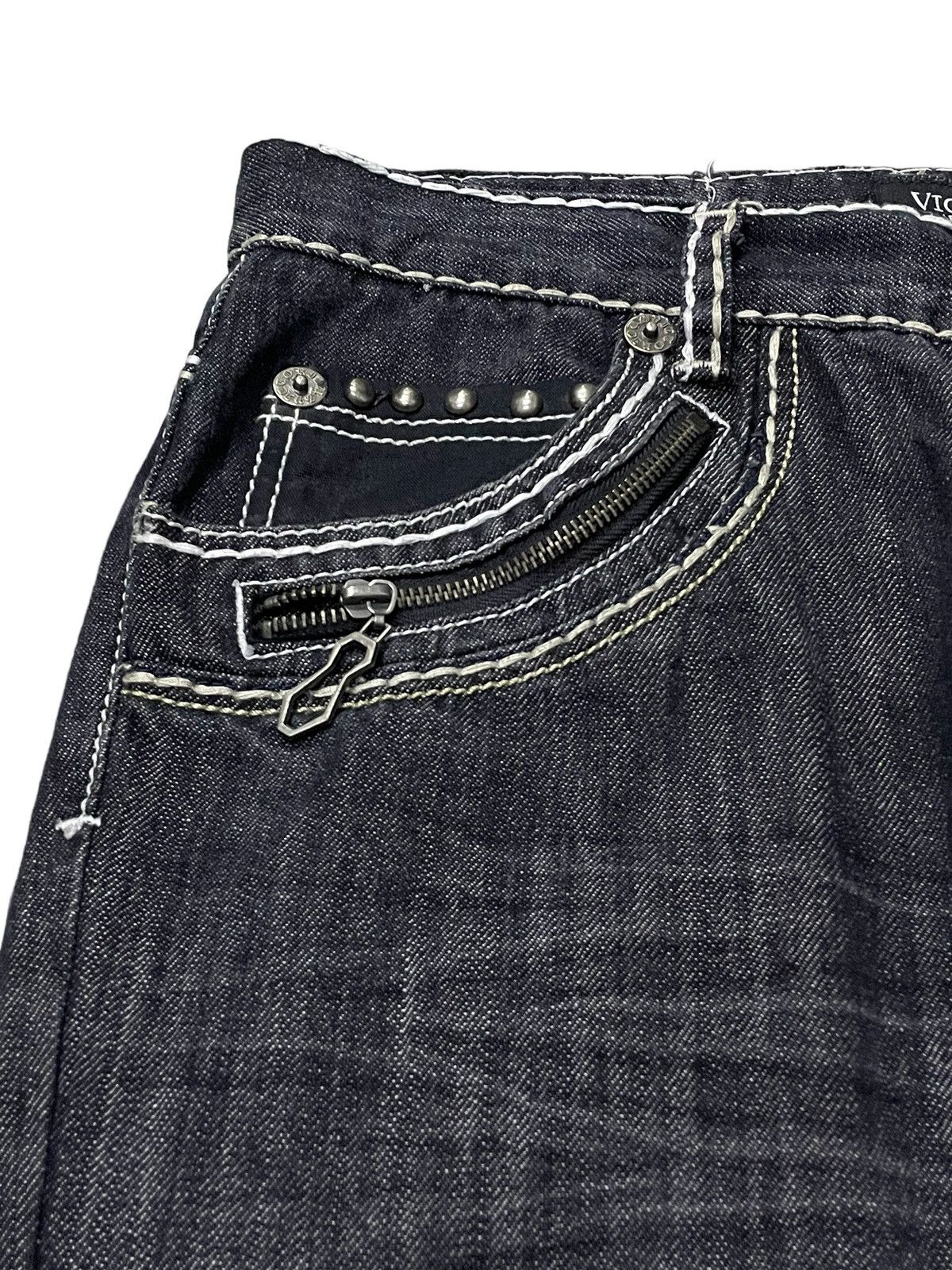 Designer × Japanese Brand Victorious Japan Heavy Thick Stitch Stud Large Poket Jeans Size US 34 / EU 50 - 12 Thumbnail