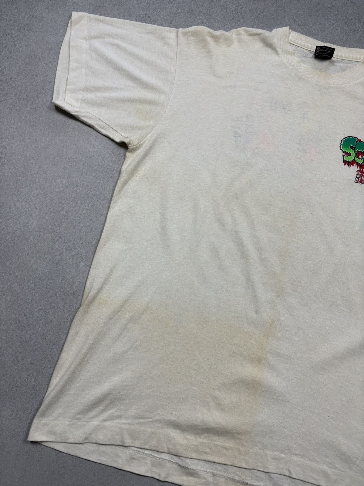 Vintage 1988 Scare Wear The Face Plant Skate Punk Gonzales Tee VTG Size US XL / EU 56 / 4 - 19 Thumbnail