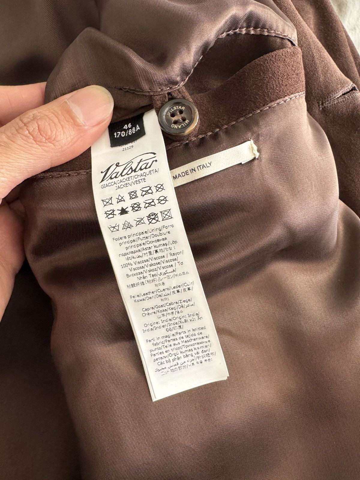 Valstar NWT Lined Valstarino Bomber Jacket in Suede Leather - Caffe Size US S / EU 44-46 / 1 - 11 Thumbnail