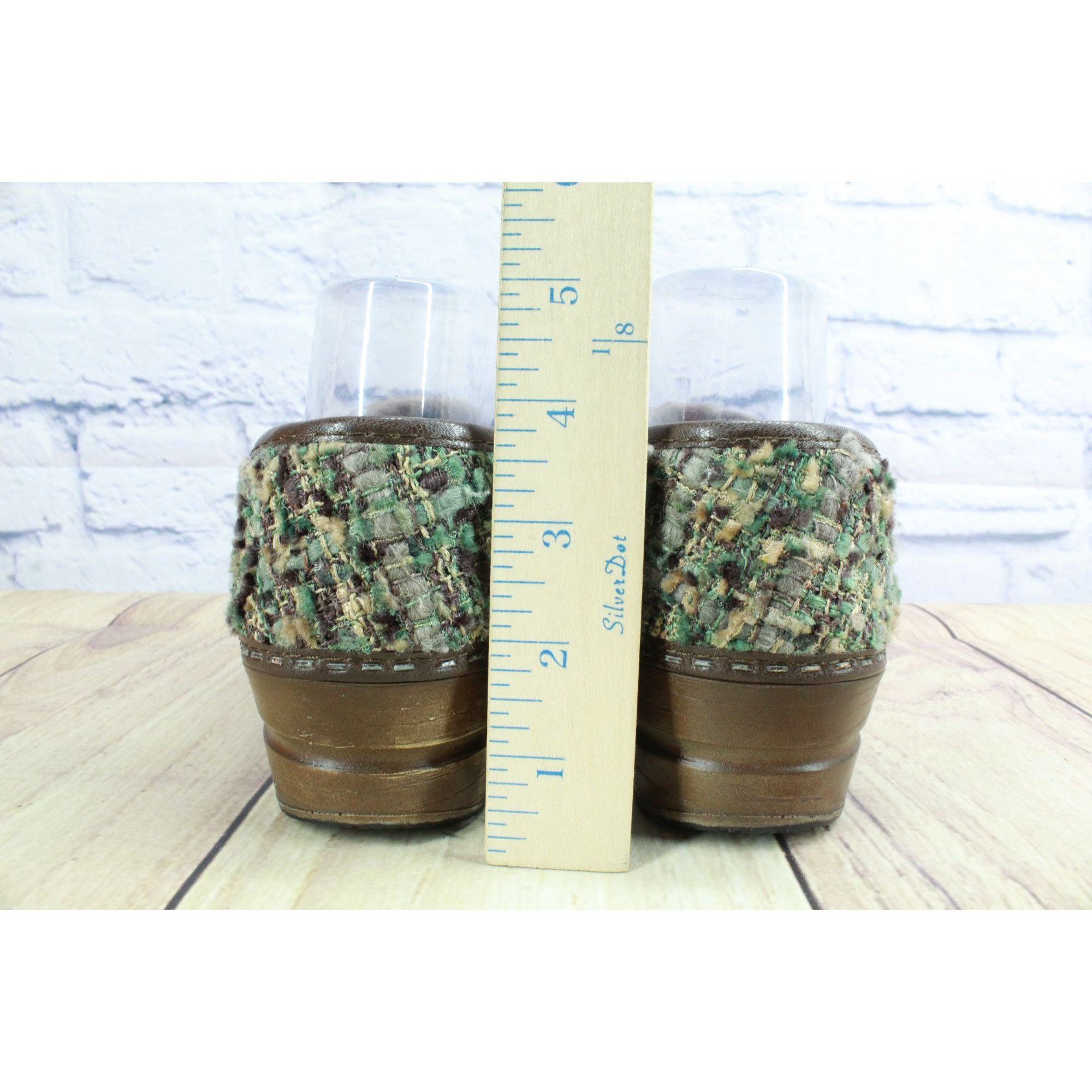 Other Sanita Women’s Green Brown Earth Colored Textile Fabric Clog Size US 8 / IT 38 - 6 Thumbnail