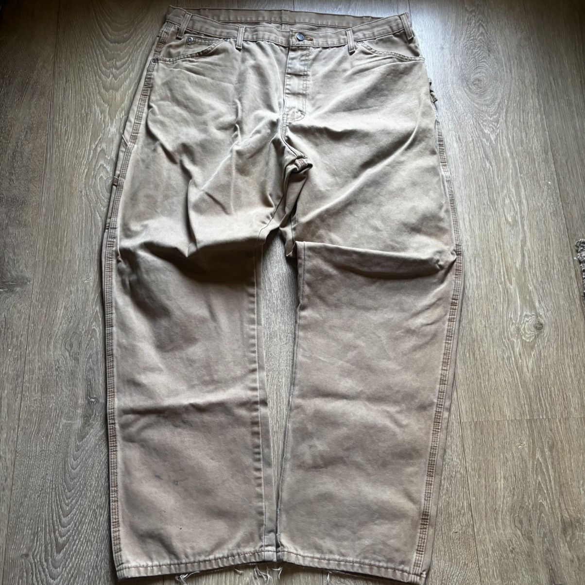 Dickies Vintage Y2K 2000s Faded & Distressed Tan Dickies Pants Size US 40 / EU 56 - 3 Thumbnail