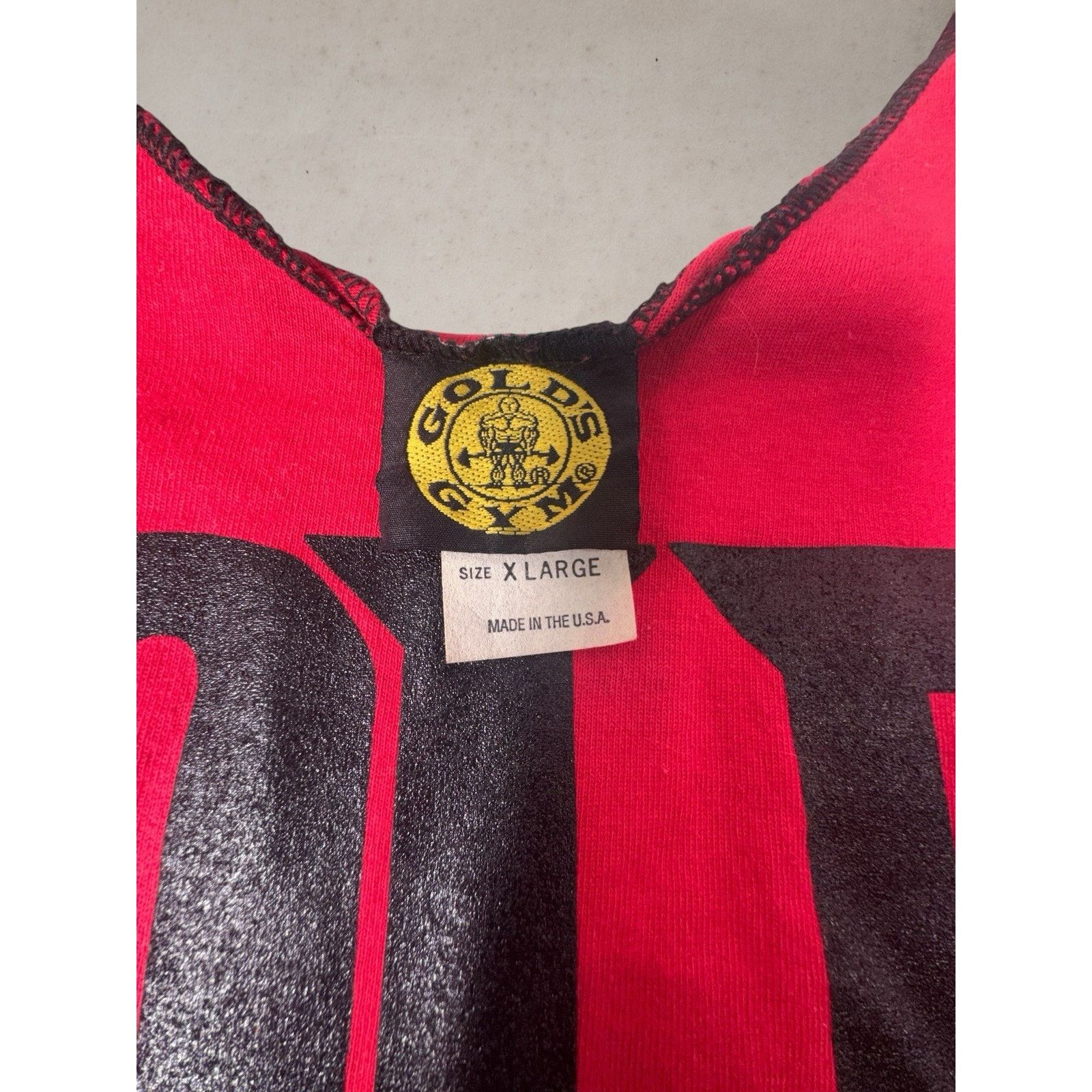 Other Vintage Gold’s Gym Crop Top T Shirt Red Cancun USA Made XL Size US XL / EU 56 / 4 - 4 Thumbnail