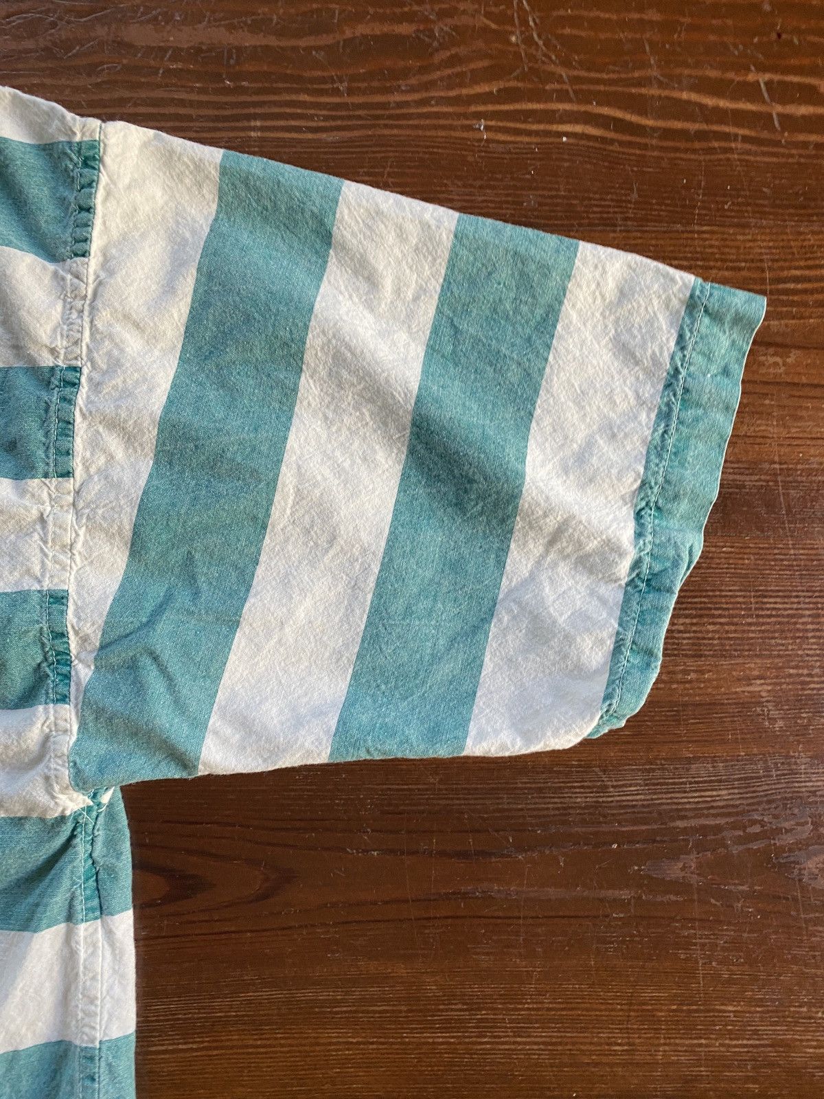 Vintage Vintage 90’s Generalities Faded Stripe Denim Like Pocket Tee Size US L / EU 52-54 / 3 - 14 Thumbnail