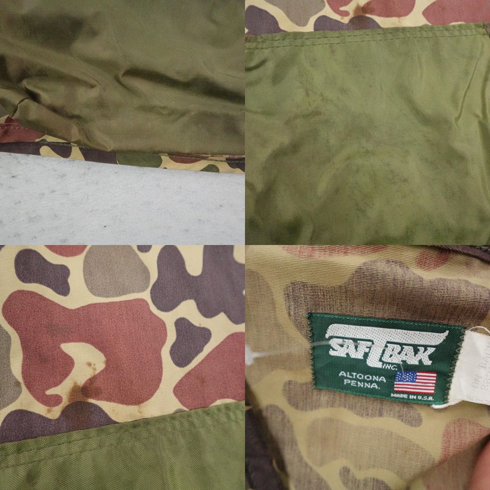 SafTbak VINTAGE Saf-T-Bak Vest Mens Large Duck Camo Hunting Game Pouch Shooting USA 70s Size US L / EU 52-54 / 3 - 8 Thumbnail