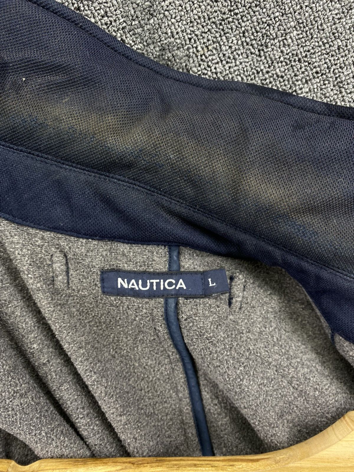 Nautica Vintage Nautica Blue Navy Double Breasted Pea Coat Jacket Size US L / EU 52-54 / 3 - 12 Thumbnail