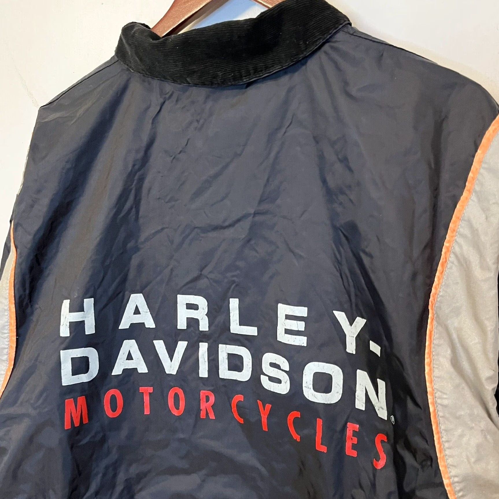 Harley Davidson VINTAGE Harley-Davidson Mens Reflective Rain Suit Jacket Size M Size 40R - 2 Thumbnail
